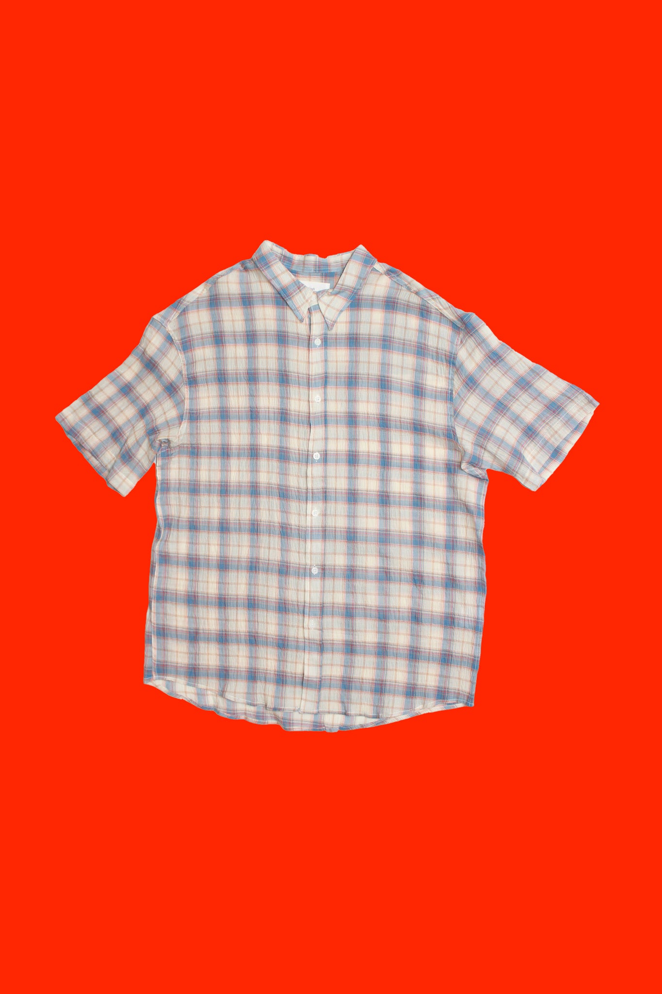 Mercury Checker Linen Shirts in Blue