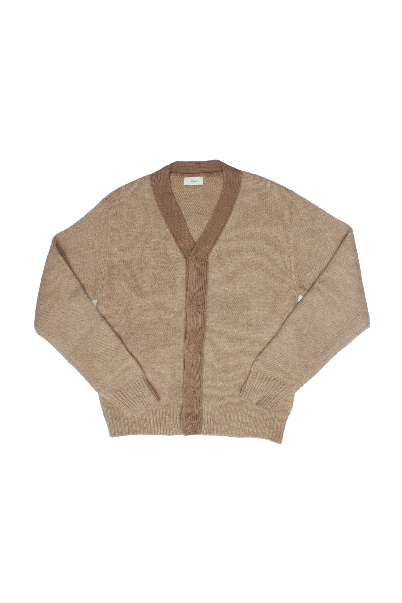 Lemay Snap Button Cardigan in Beige