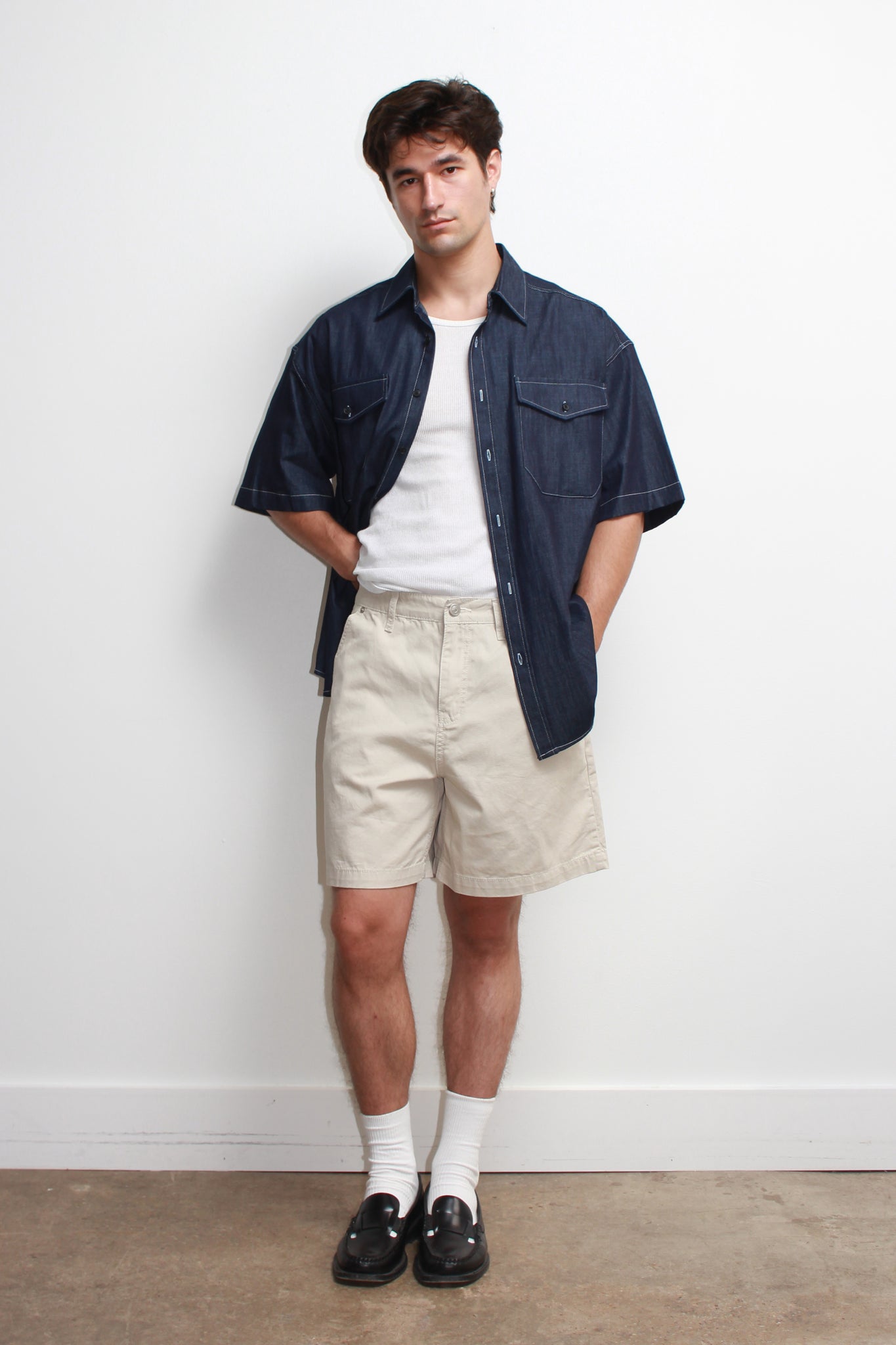 Coje Cotton Shorts in Khaki