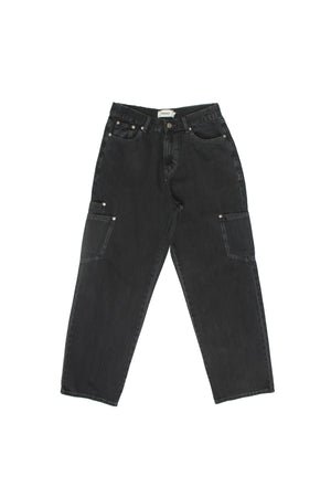 Dying Rivet Denim Pants in Black