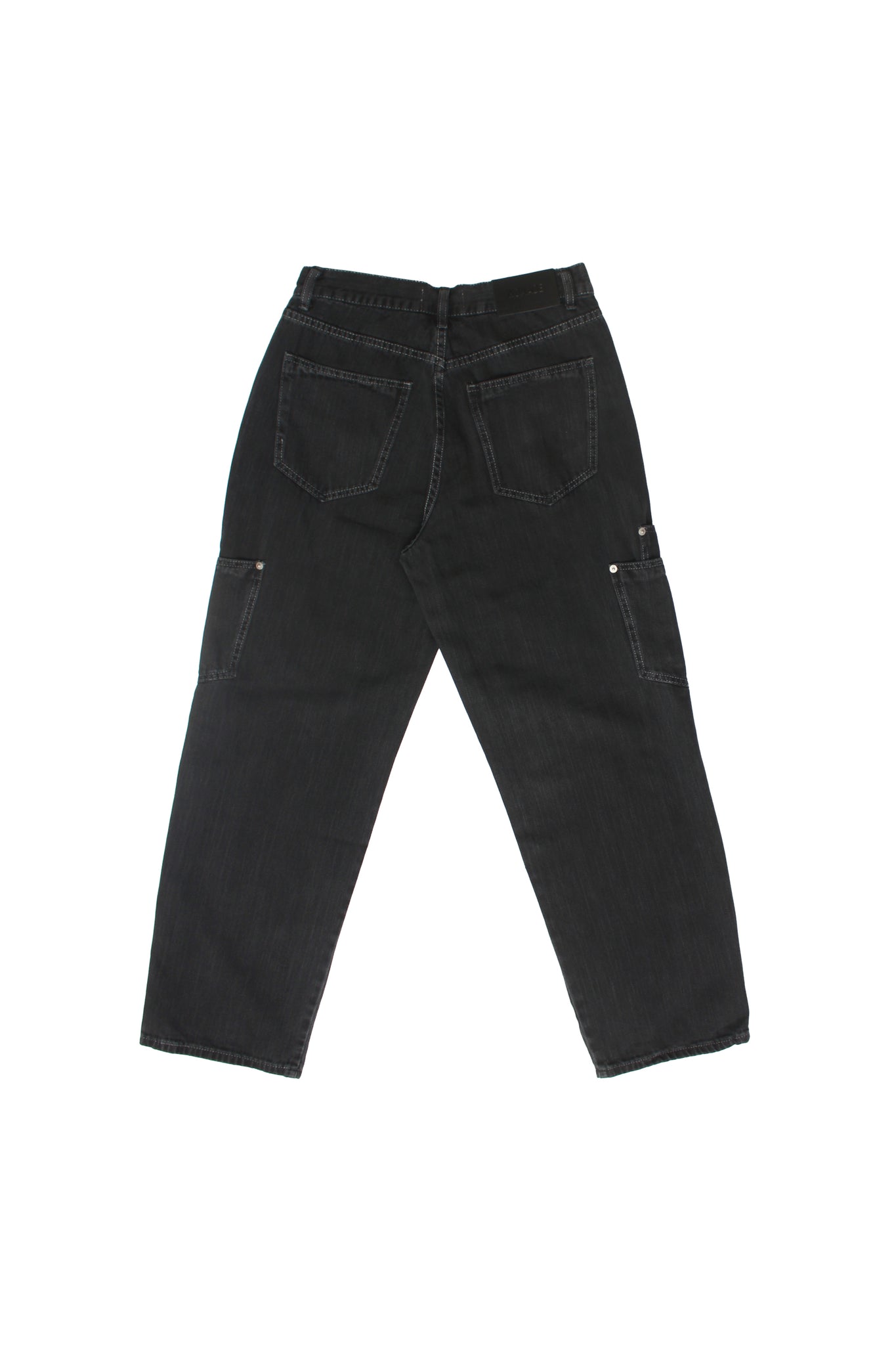 Dying Rivet Denim Pants in Black