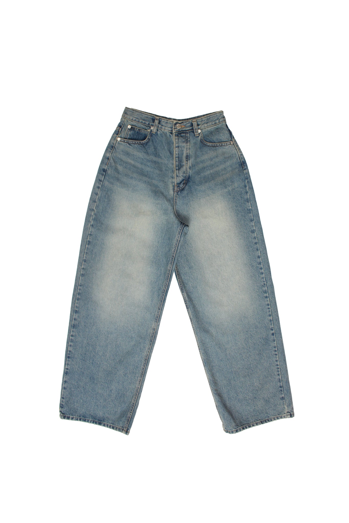 Wide Boy Vintage Wash Denim Pants