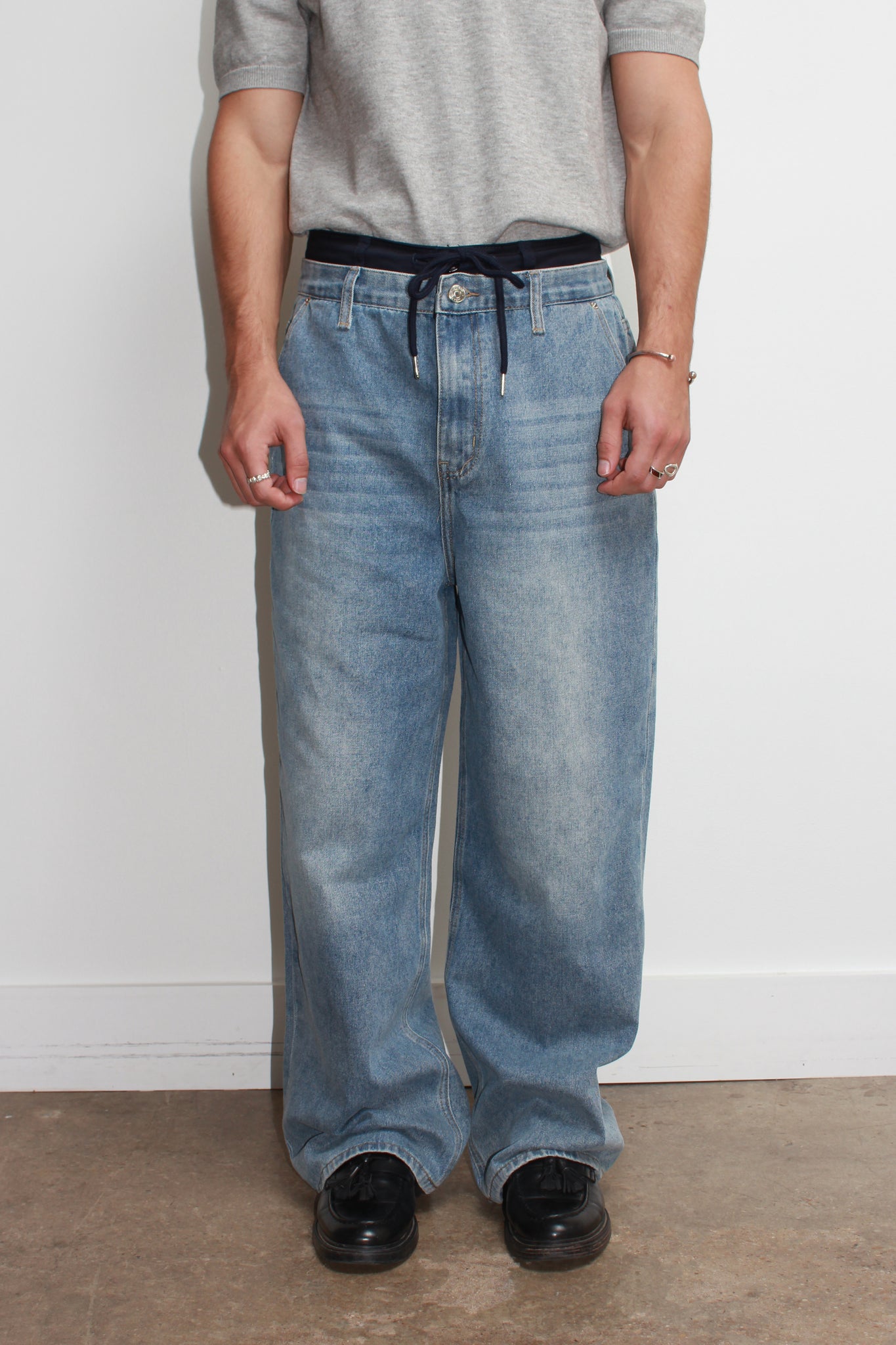 Double Obi Mid Wash Denim
