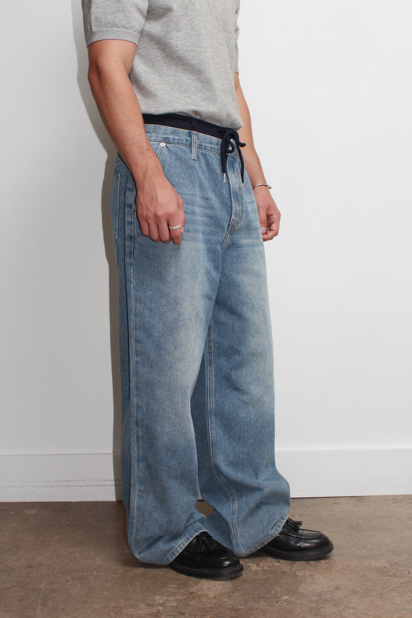 Double Obi Mid Wash Denim