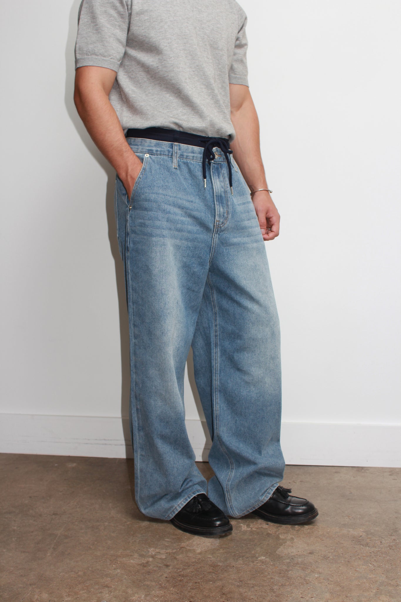 Double Obi Mid Wash Denim