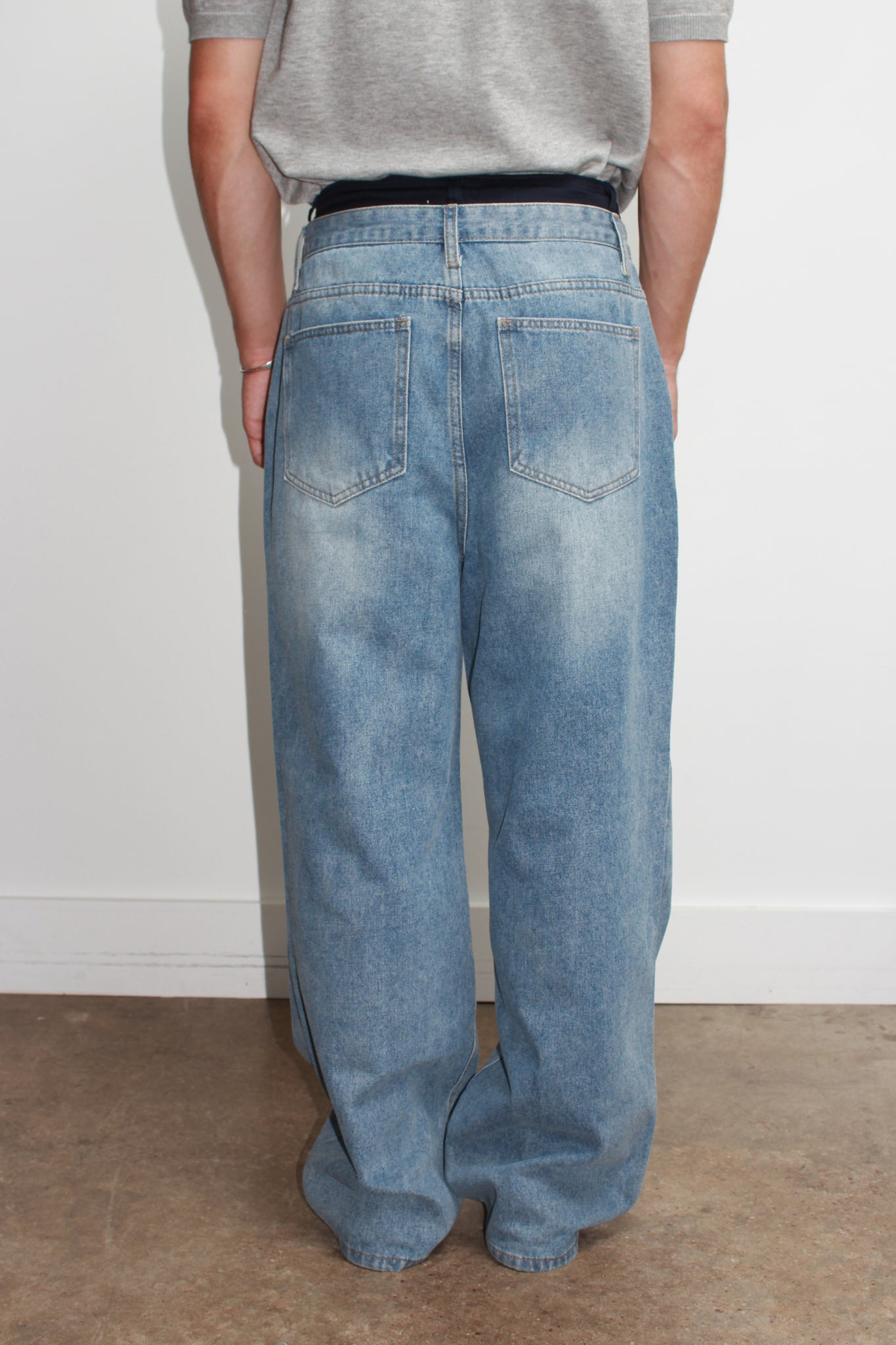 Double Obi Mid Wash Denim