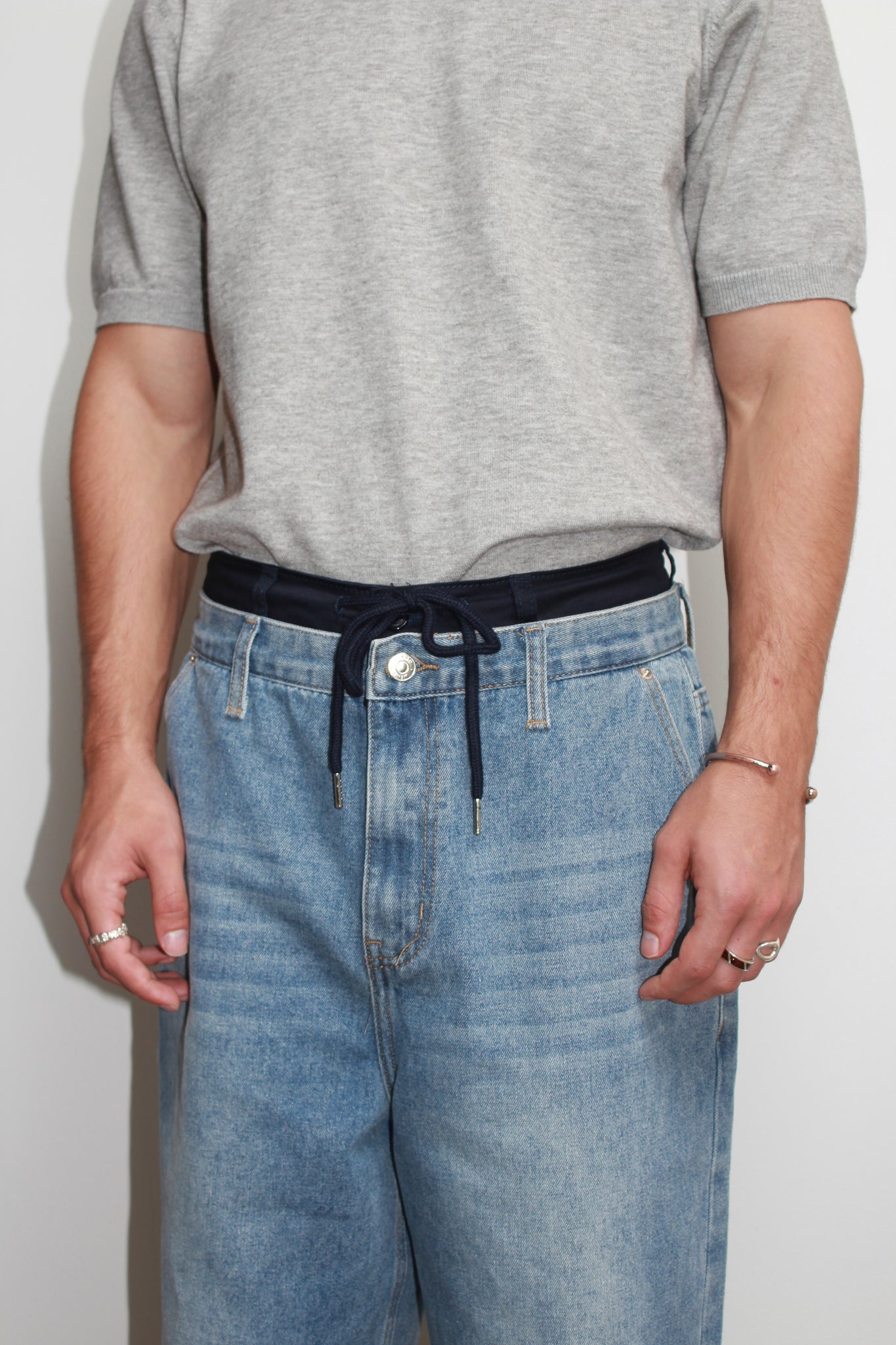 Double Obi Mid Wash Denim