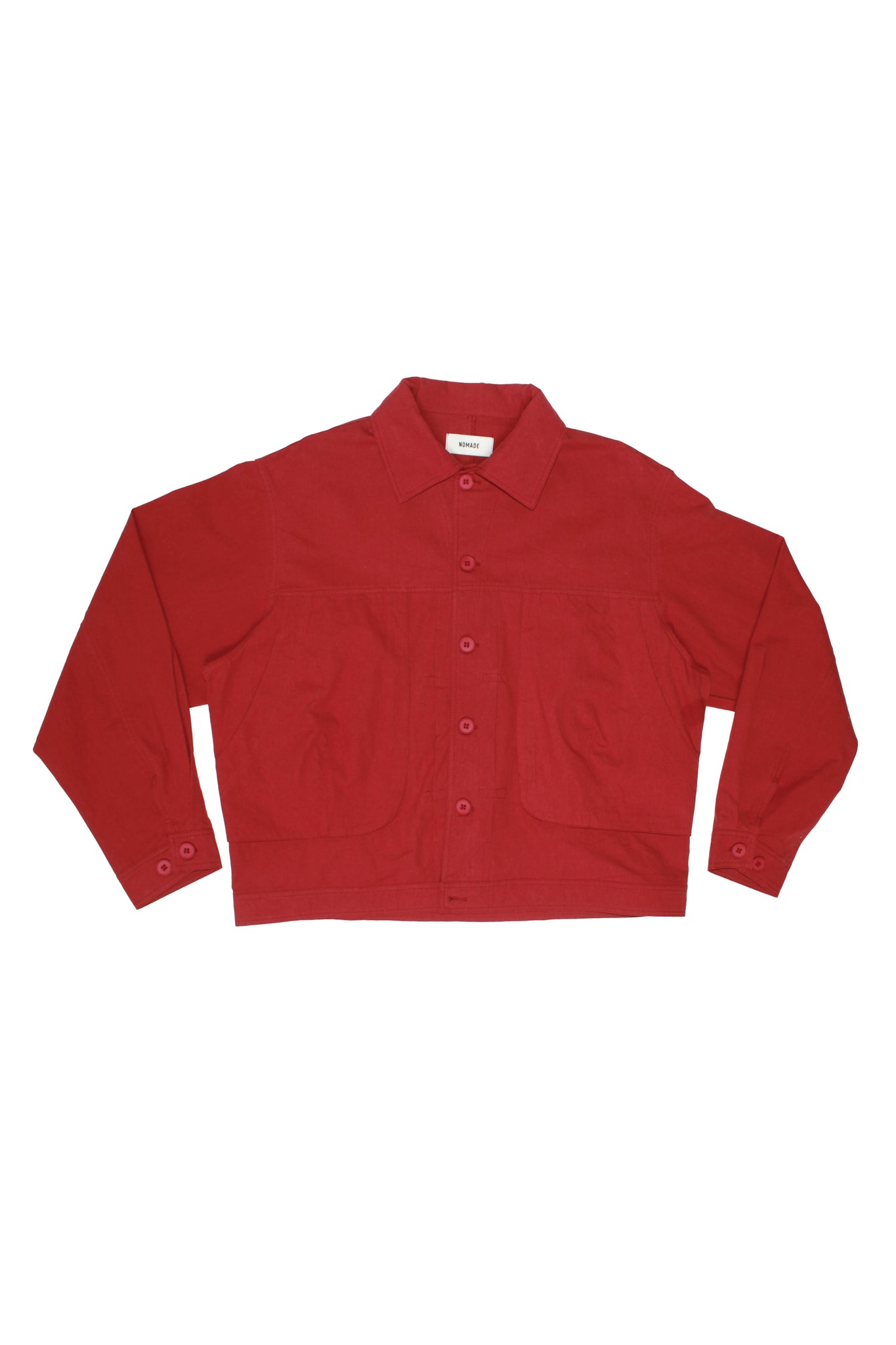 Cotton Trucker Jacket in Red