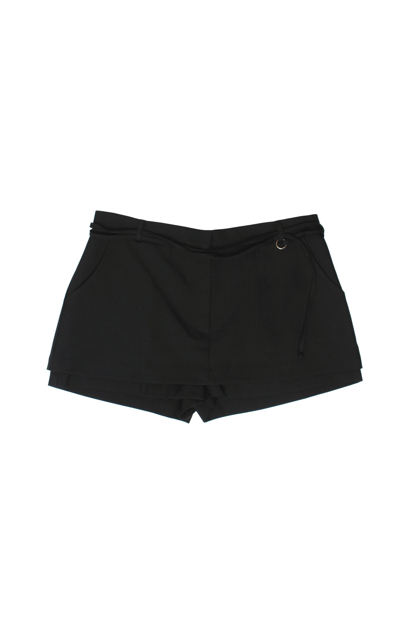 Double Belt Skort in Black