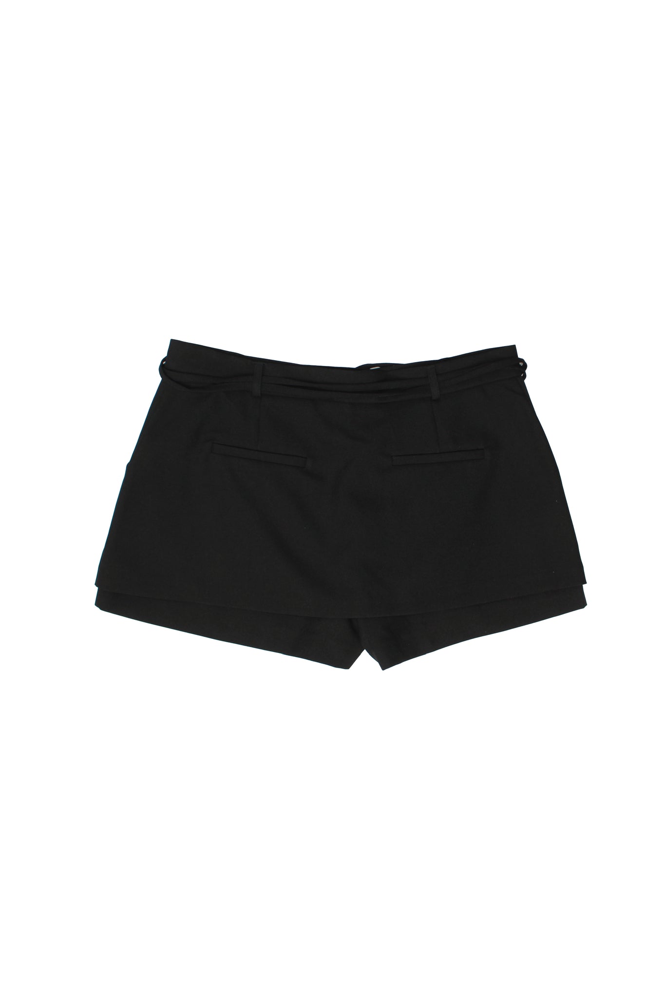 Double Belt Skort in Black