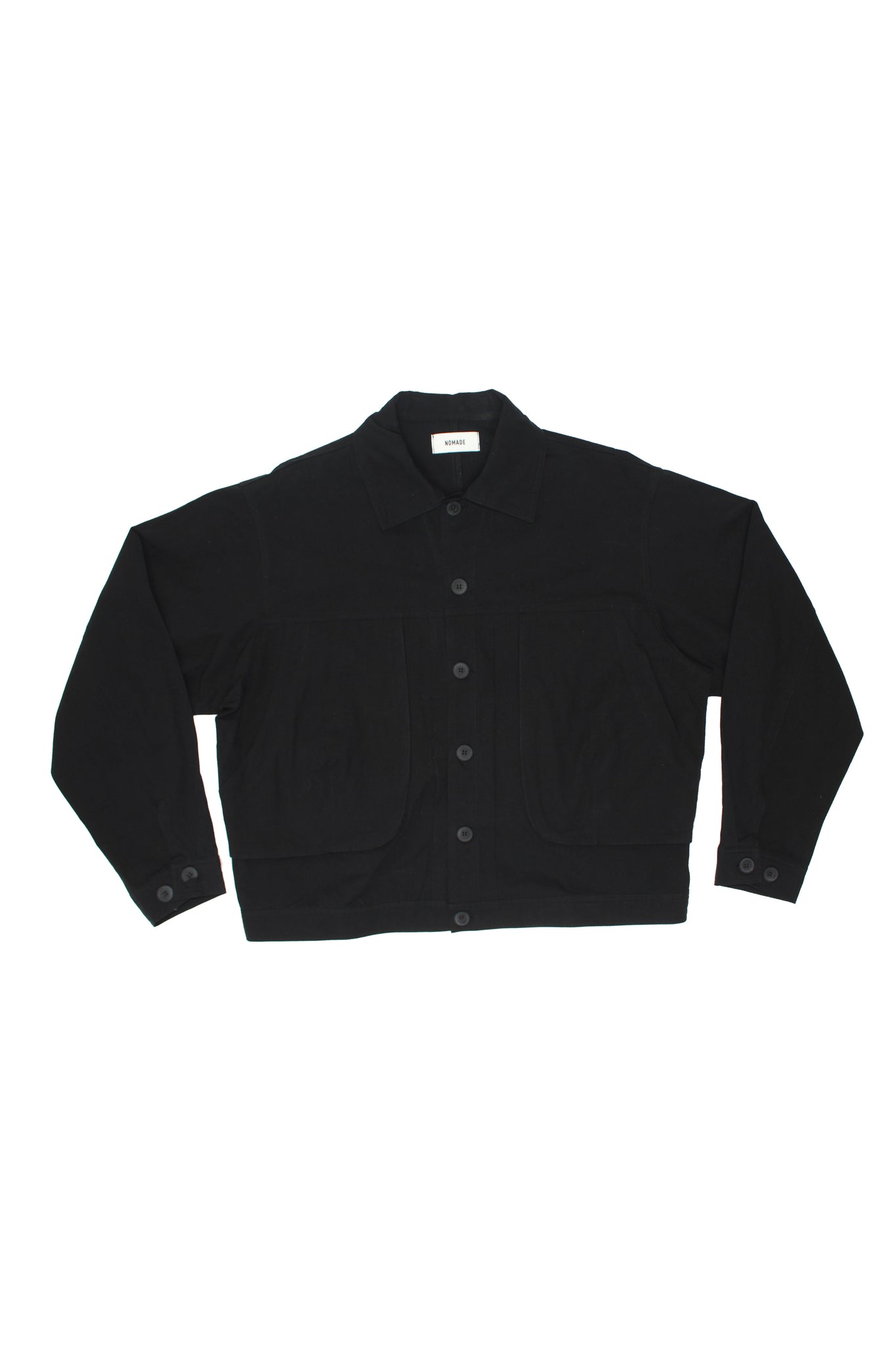 Cotton Trucker Jacket in Black