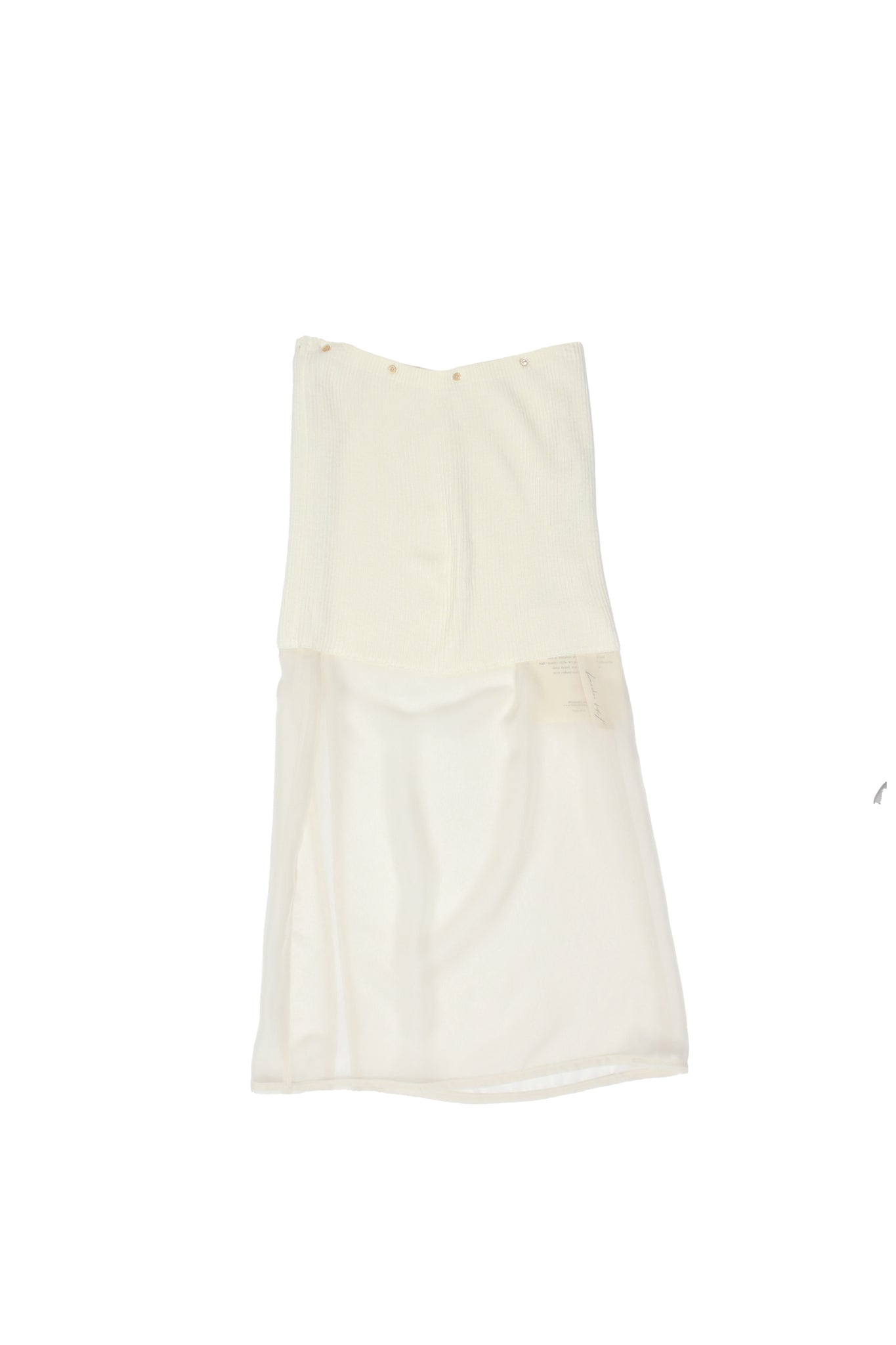 Knit Chiffon layered Skirts in Off White