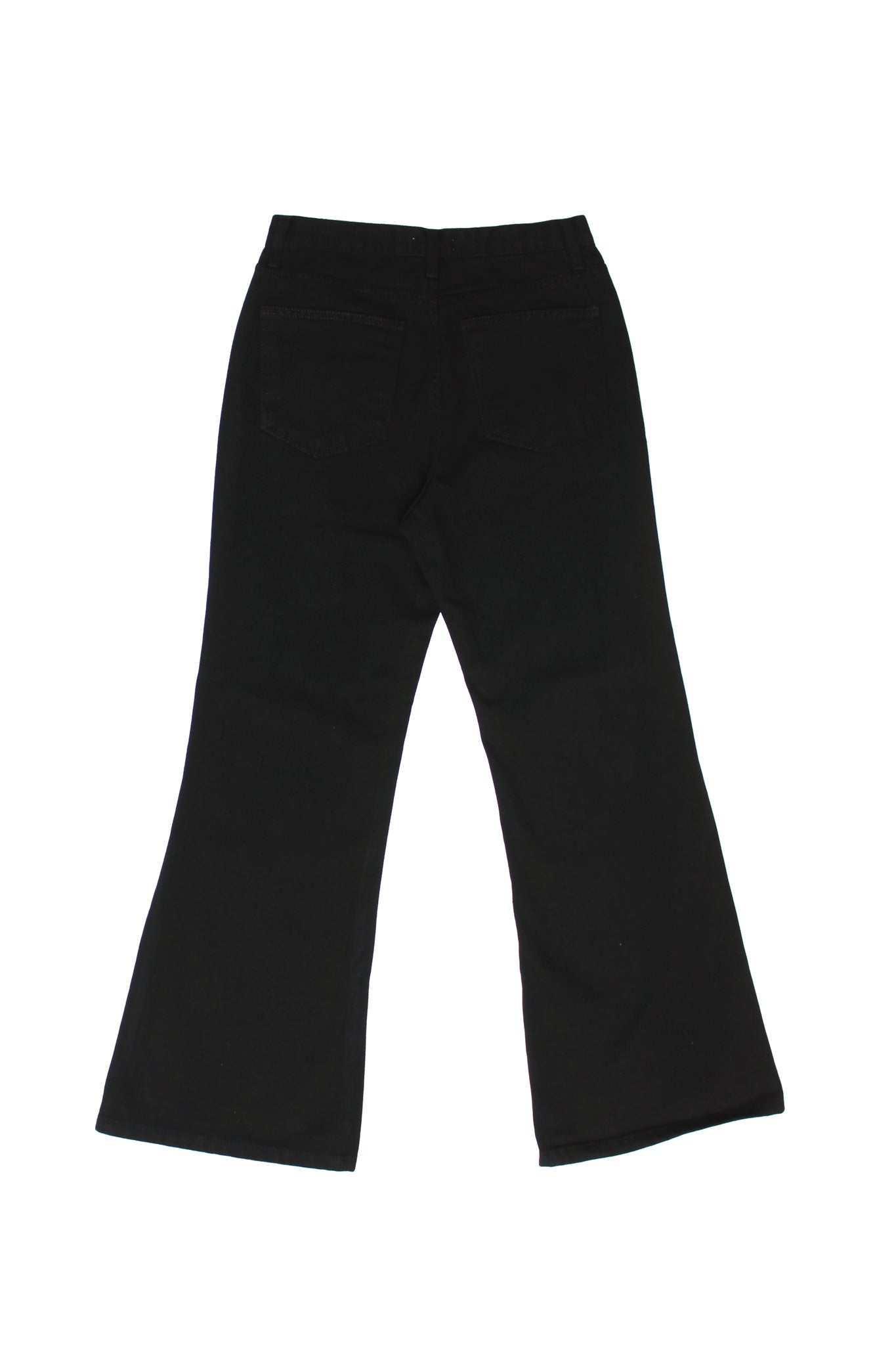 Classic Cotton Flare Pants in Black