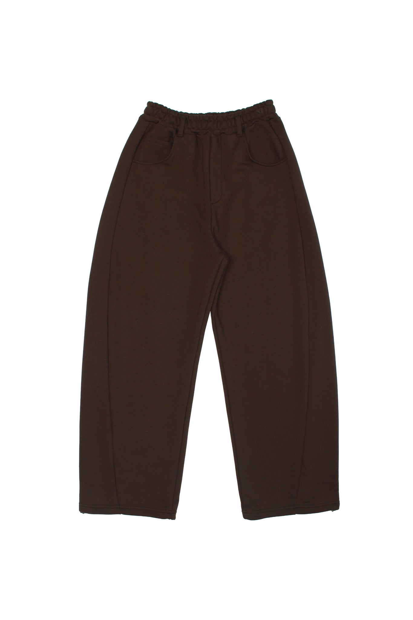 Koni Barrel Leg Sweatpants in Chocolate Brown