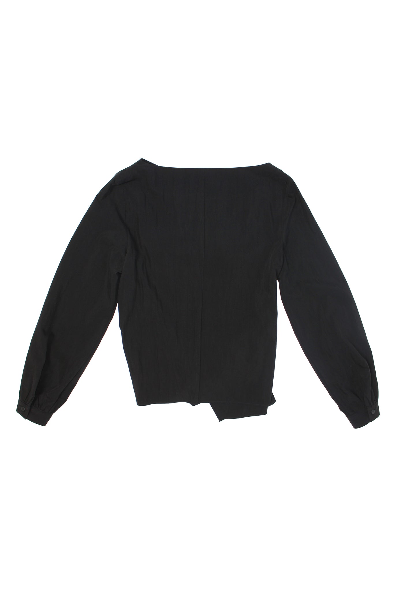 Cowl Neck Wrap Top in Black