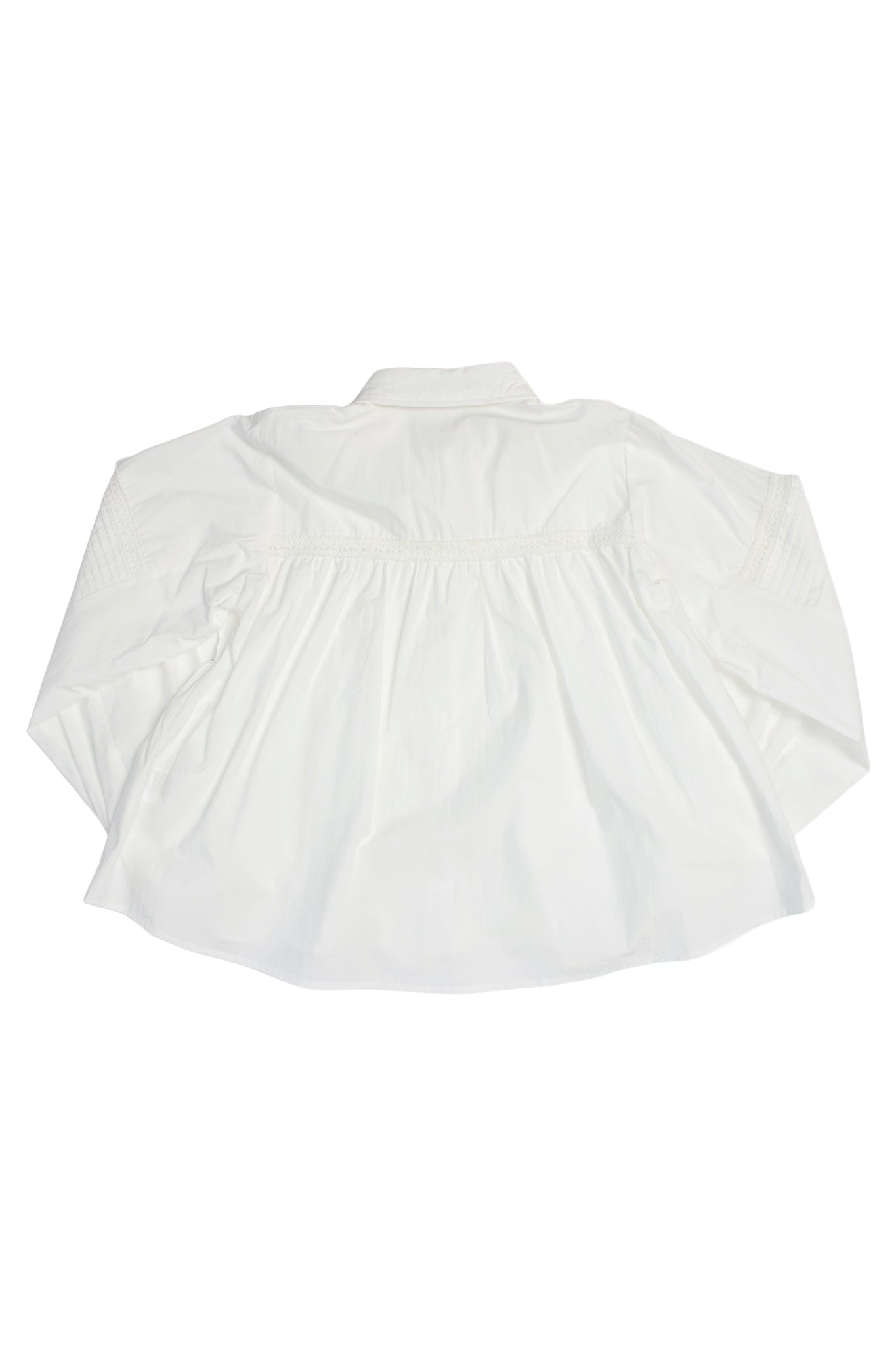 Louis Pin Tuck Volume Shirt in White