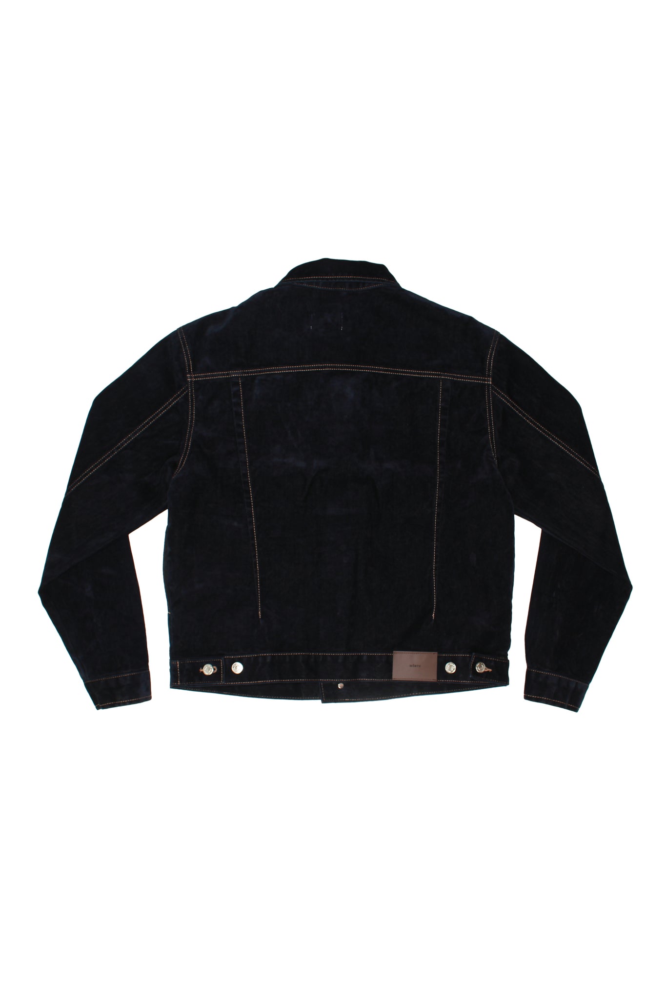 Velvet Denim Jacket in Dark Blue