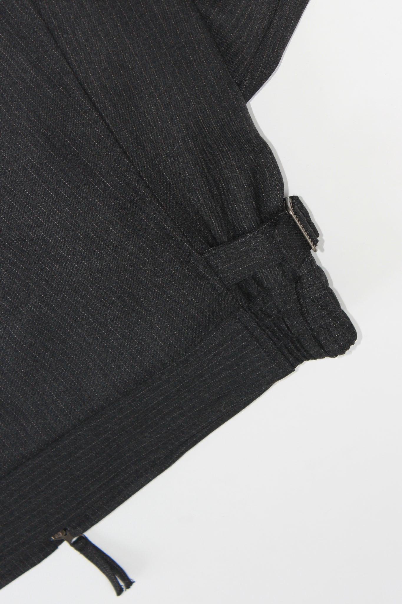 Pin Stripe Pintuck Jacket in Charcoal