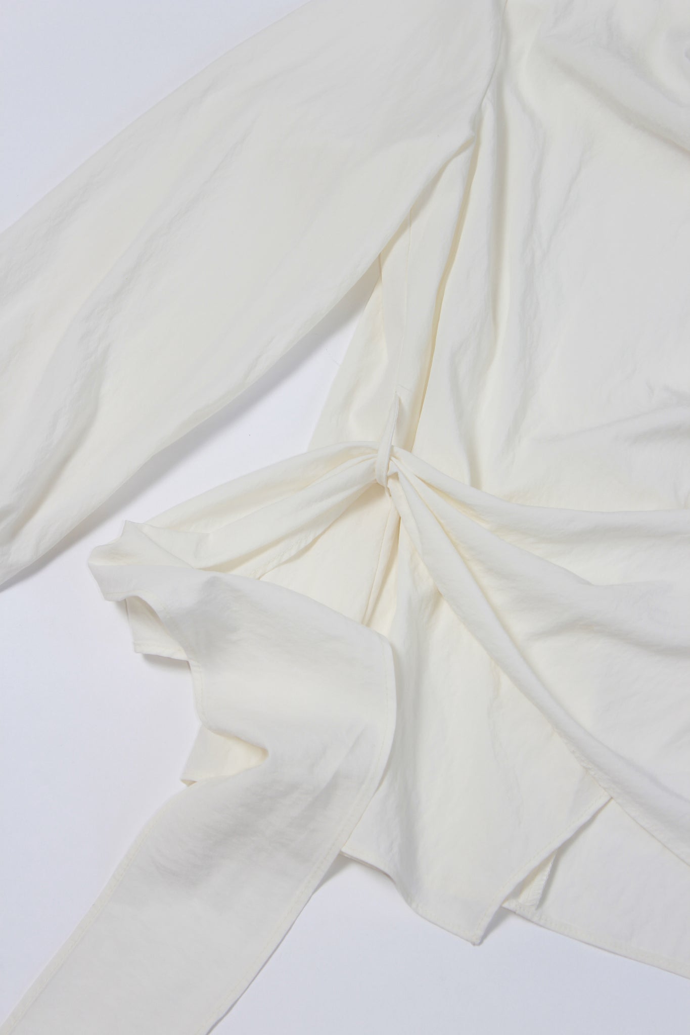Cowl Neck Wrap Top in Off White