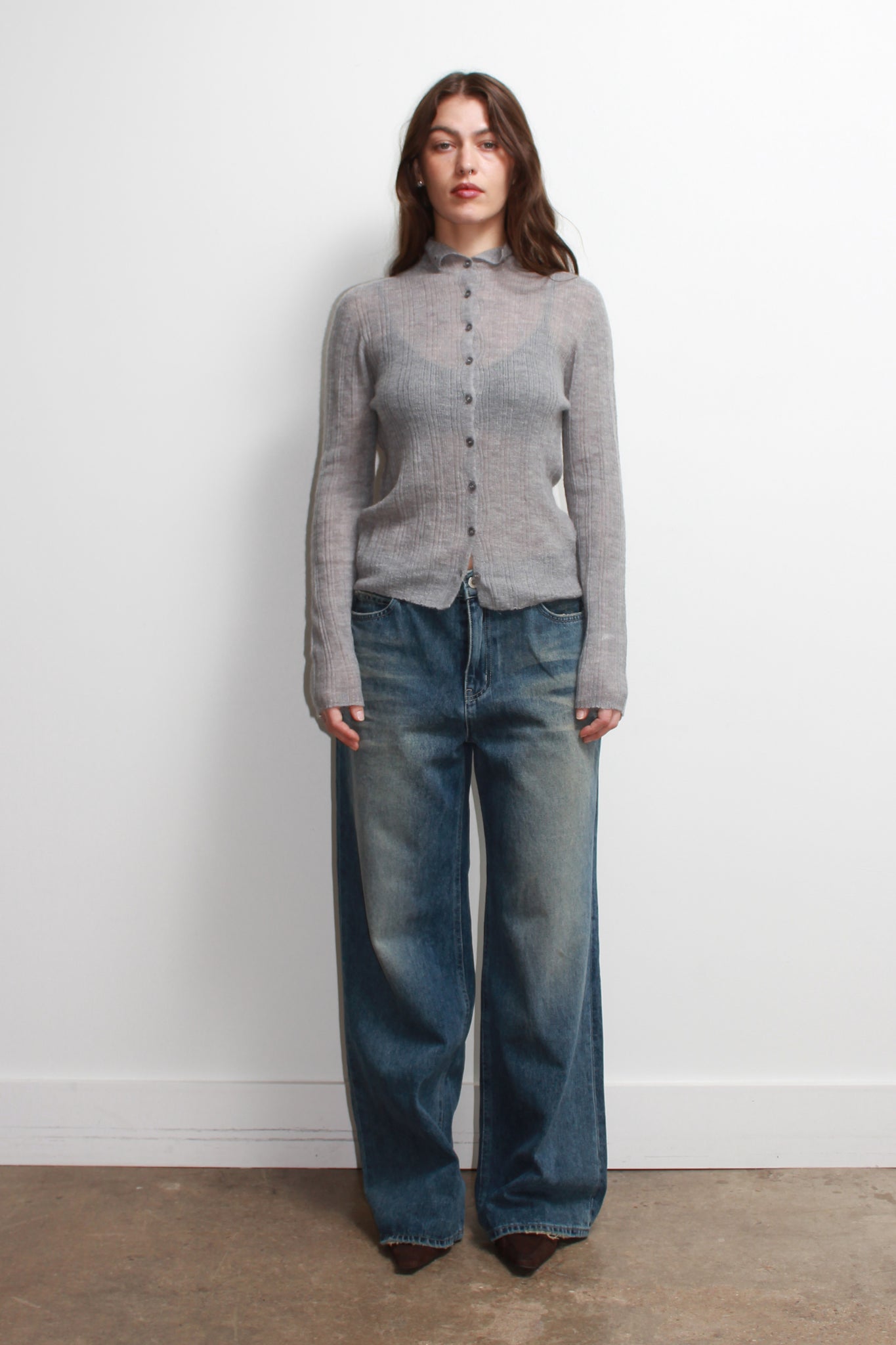 W Straight Leg Blue Denim