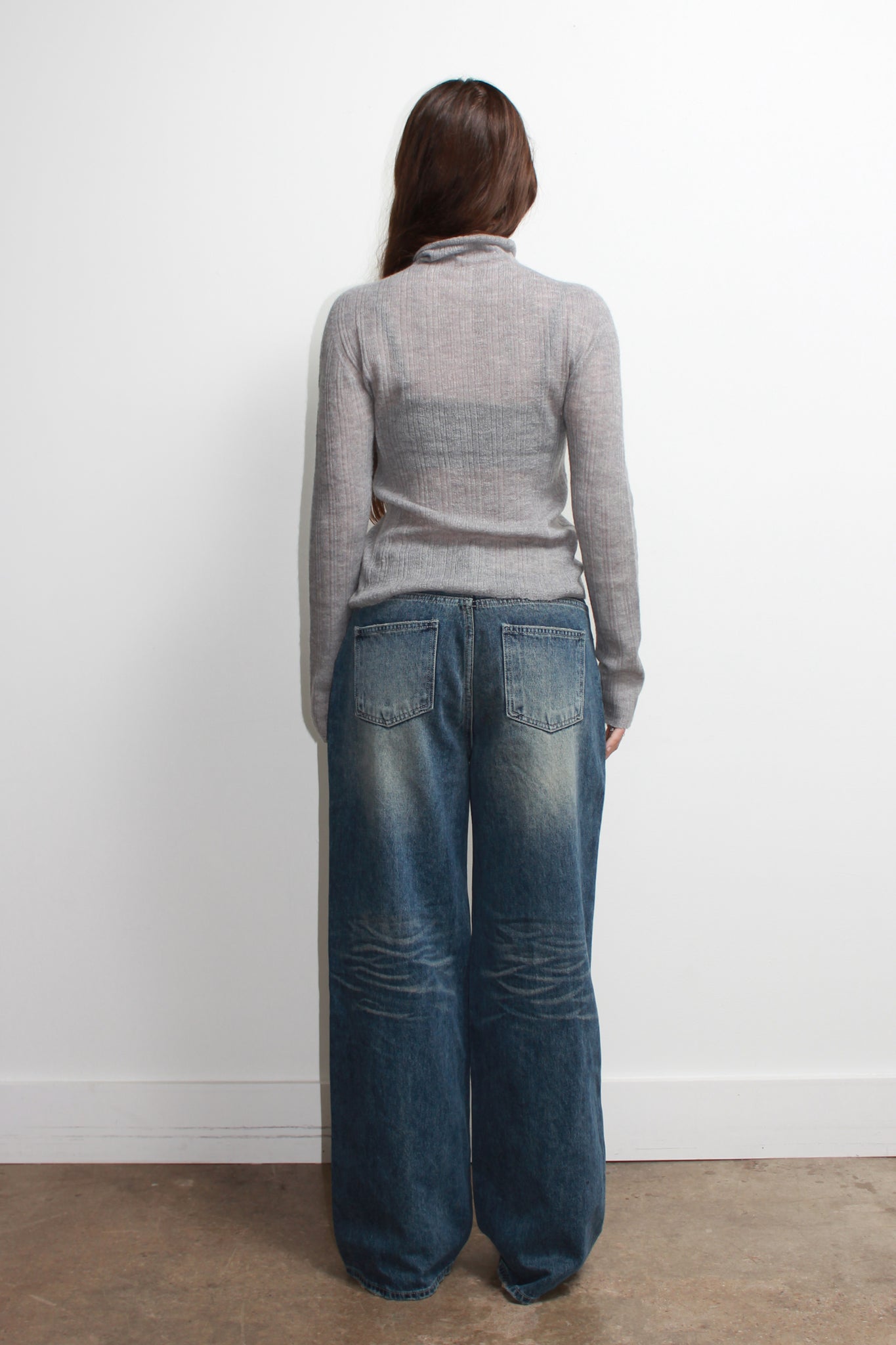 W Straight Leg Blue Denim