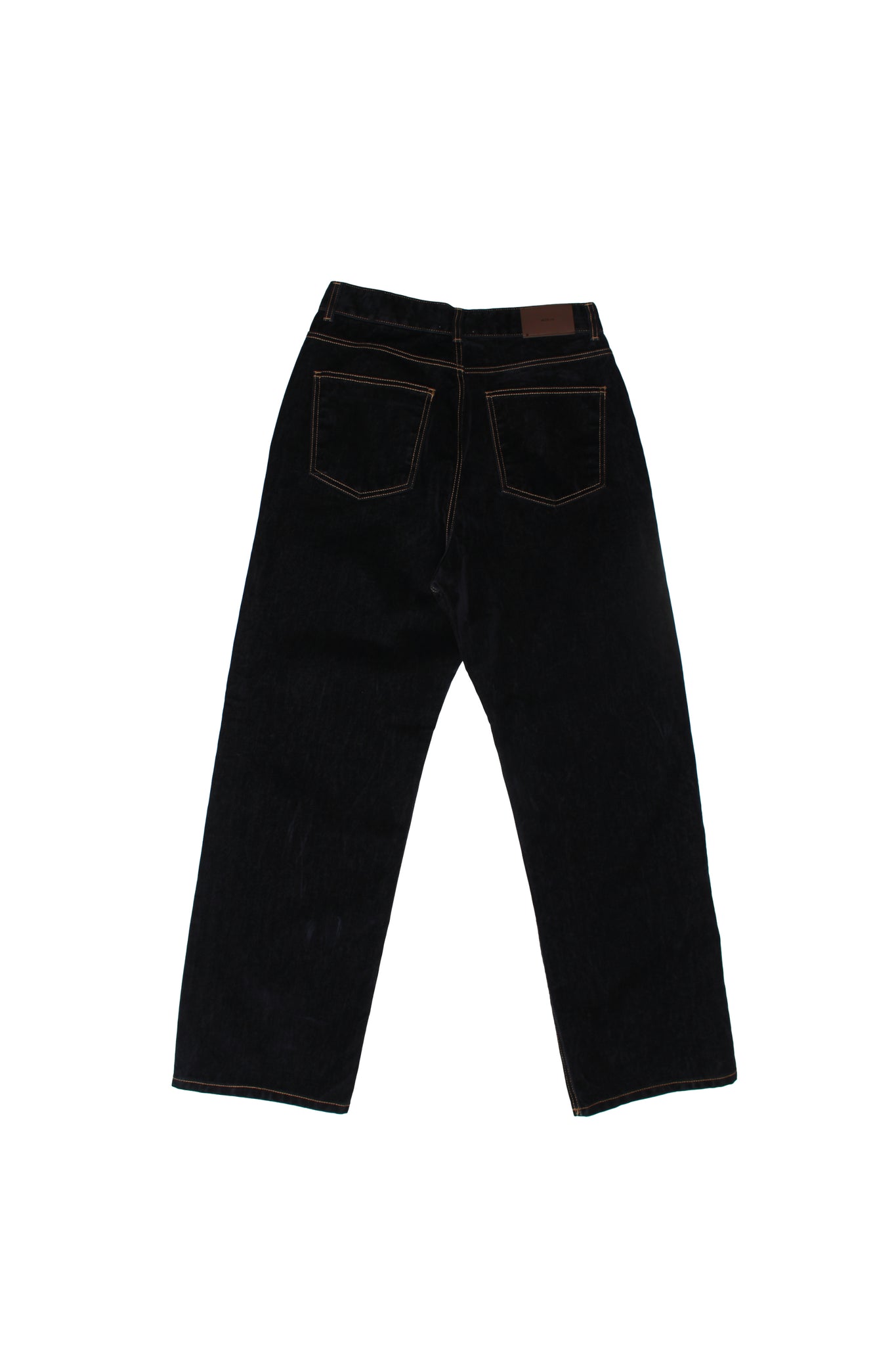 Velvet Denim Pants in Dark Blue