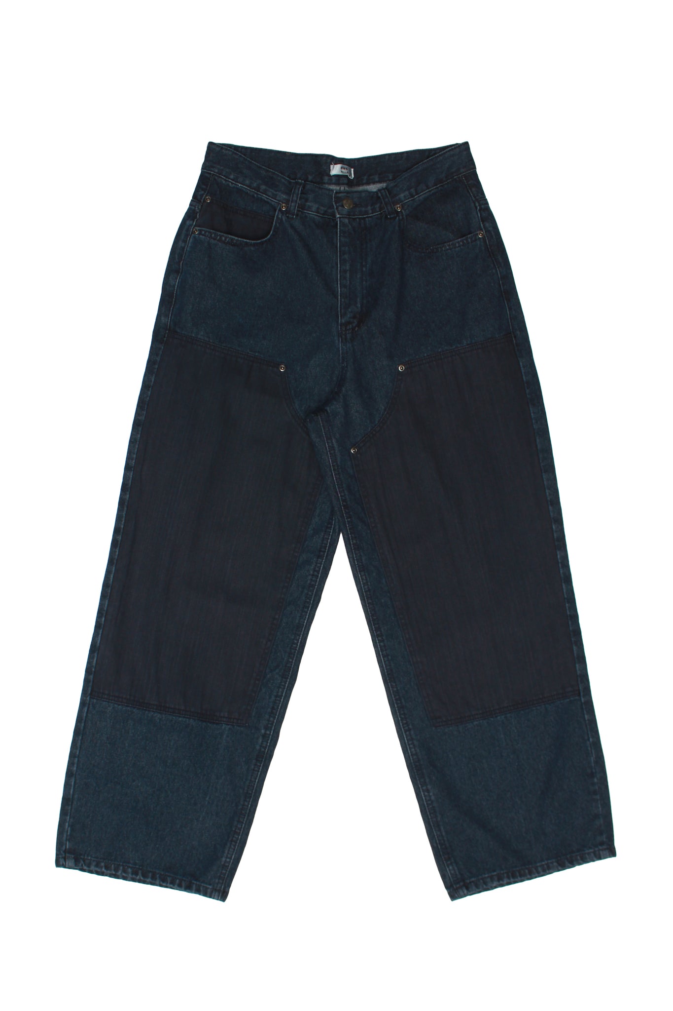 Color Block Denim Pants in Blue