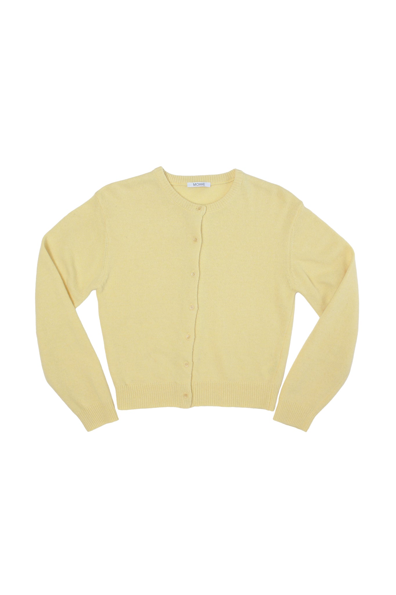 Moh Rounded Cardigan in Lemon