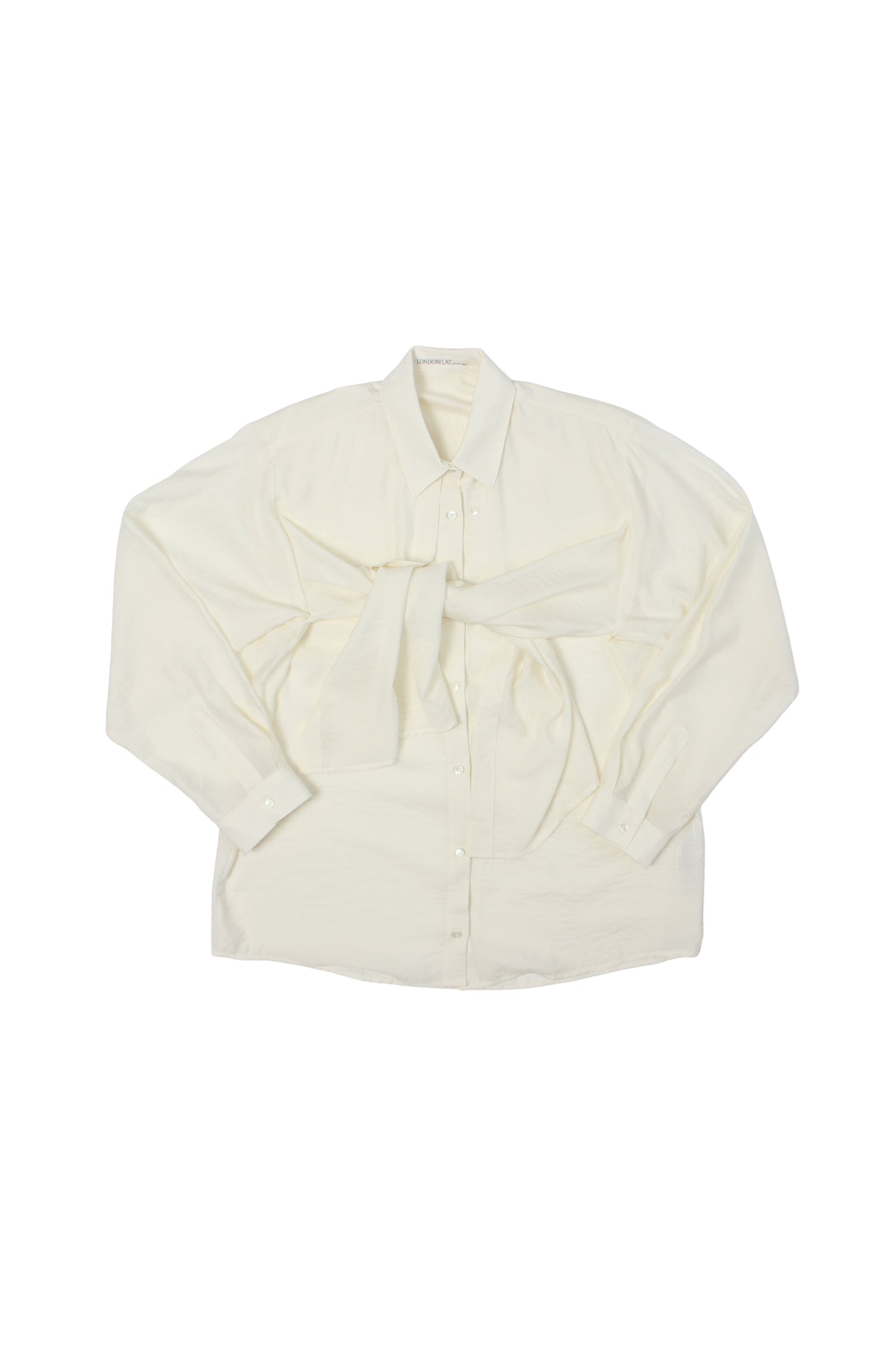 LF Ribbon Tie Shirt in Cream