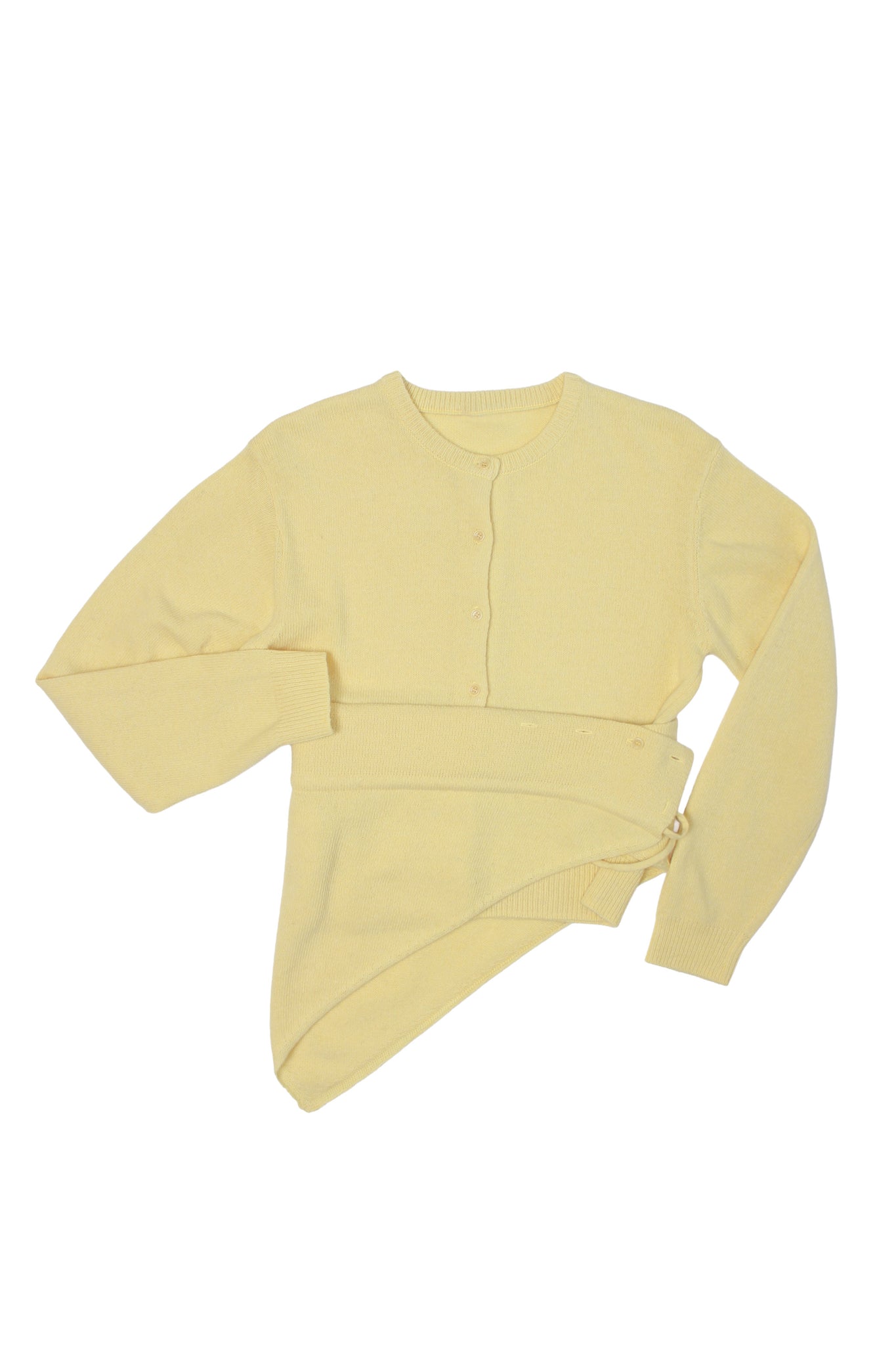 Moh Rounded Cardigan in Lemon