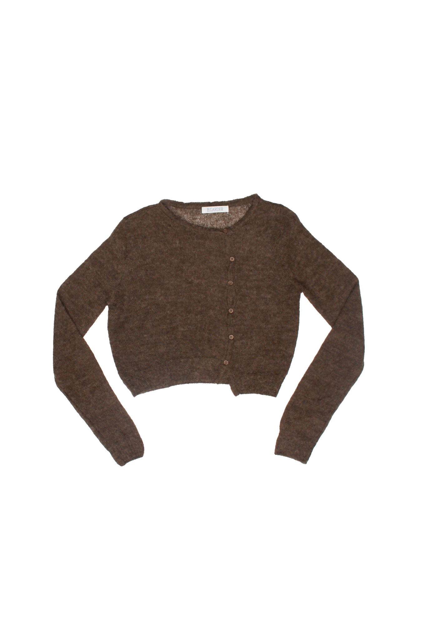 Side Button Cardigan in Brown