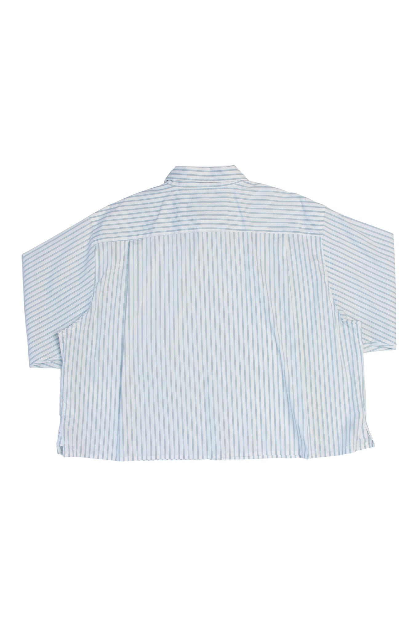 Wise Stripe Crop Shirt in White