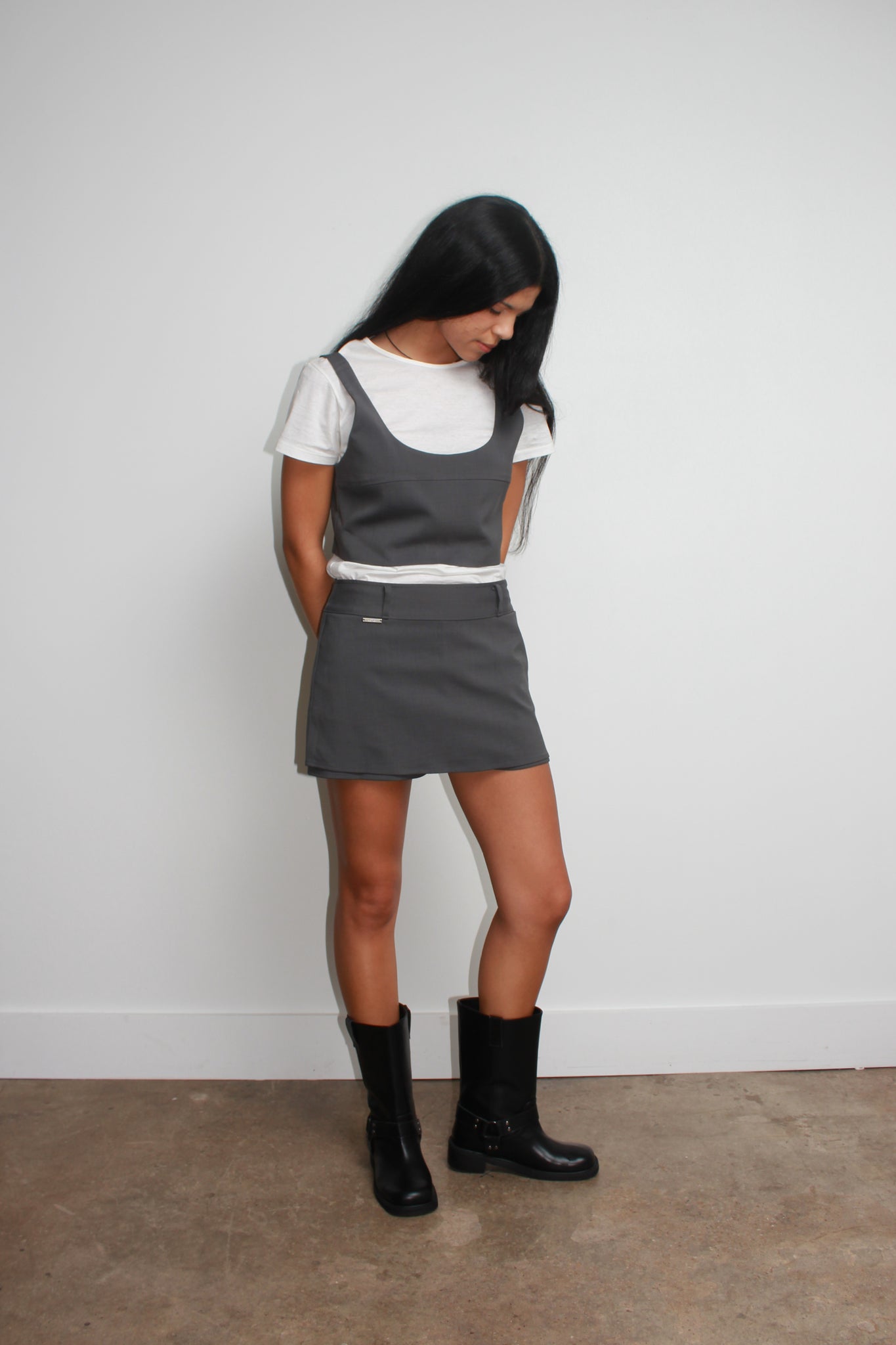 Bella Micro Skort in Grey