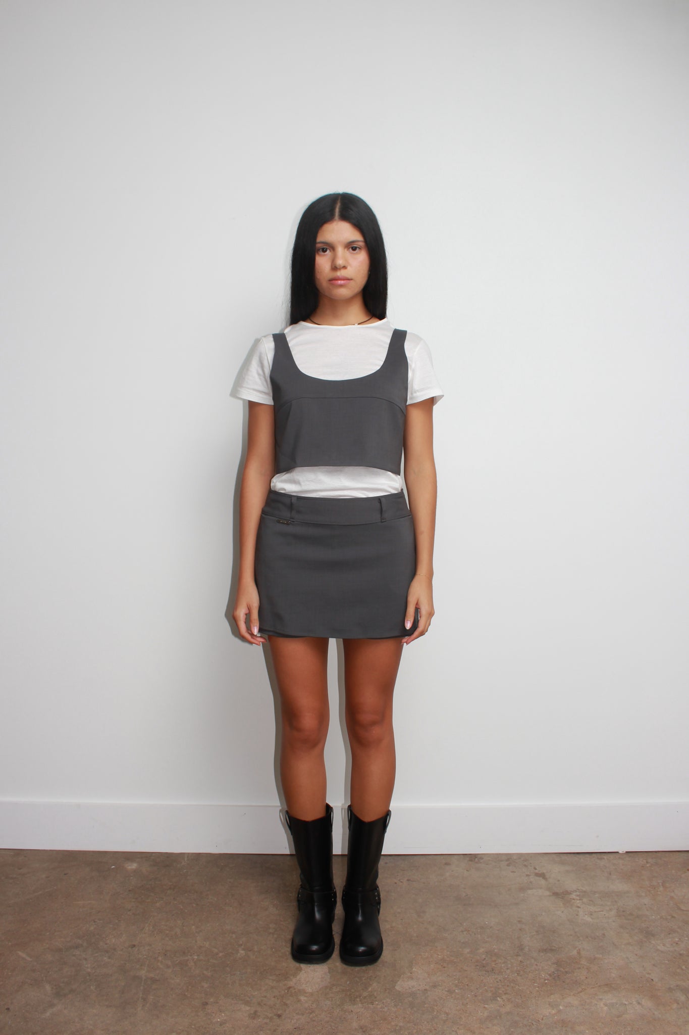 Bella Micro Skort in Grey