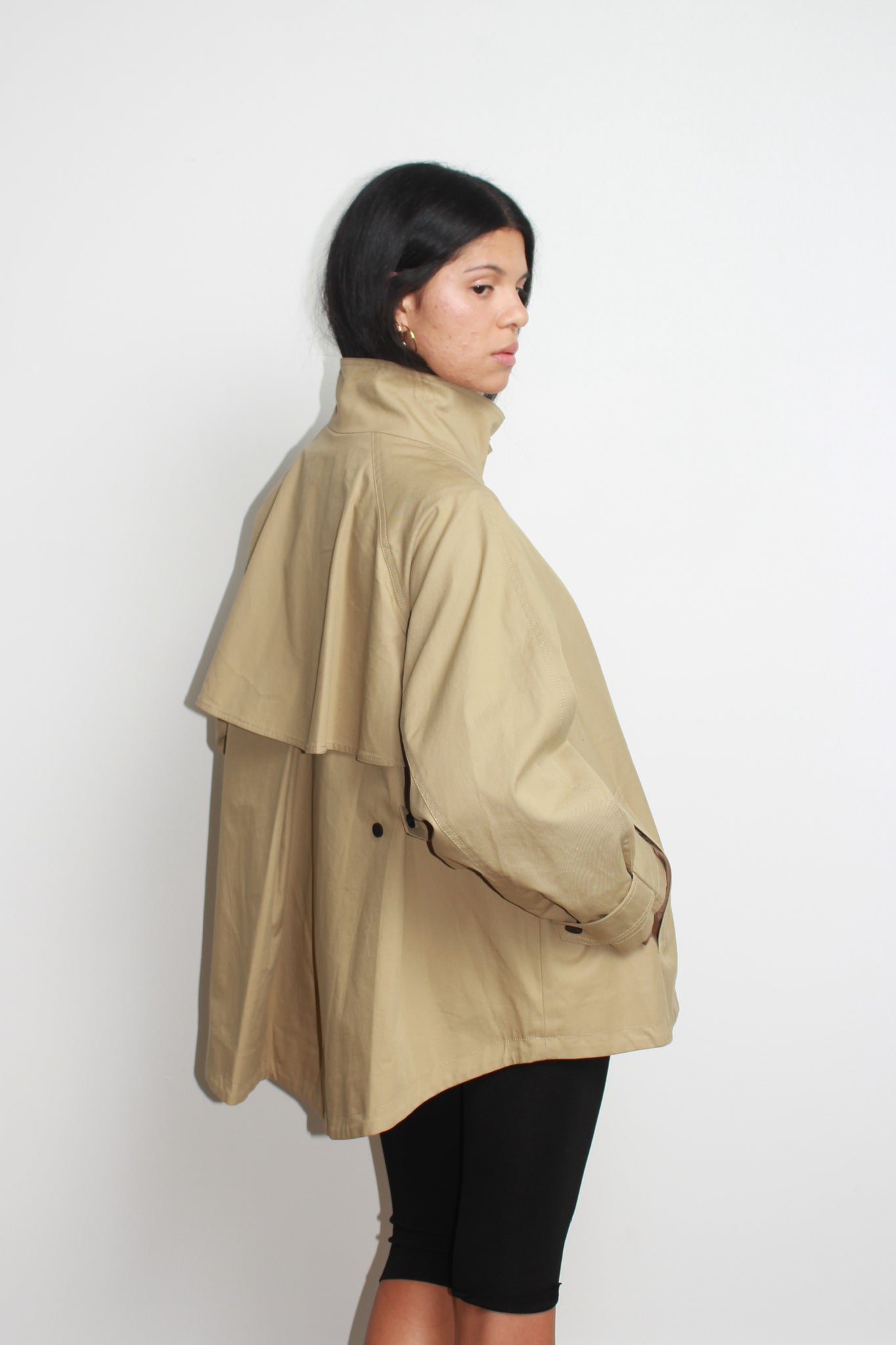 Oversized Volume Short Trench Coat