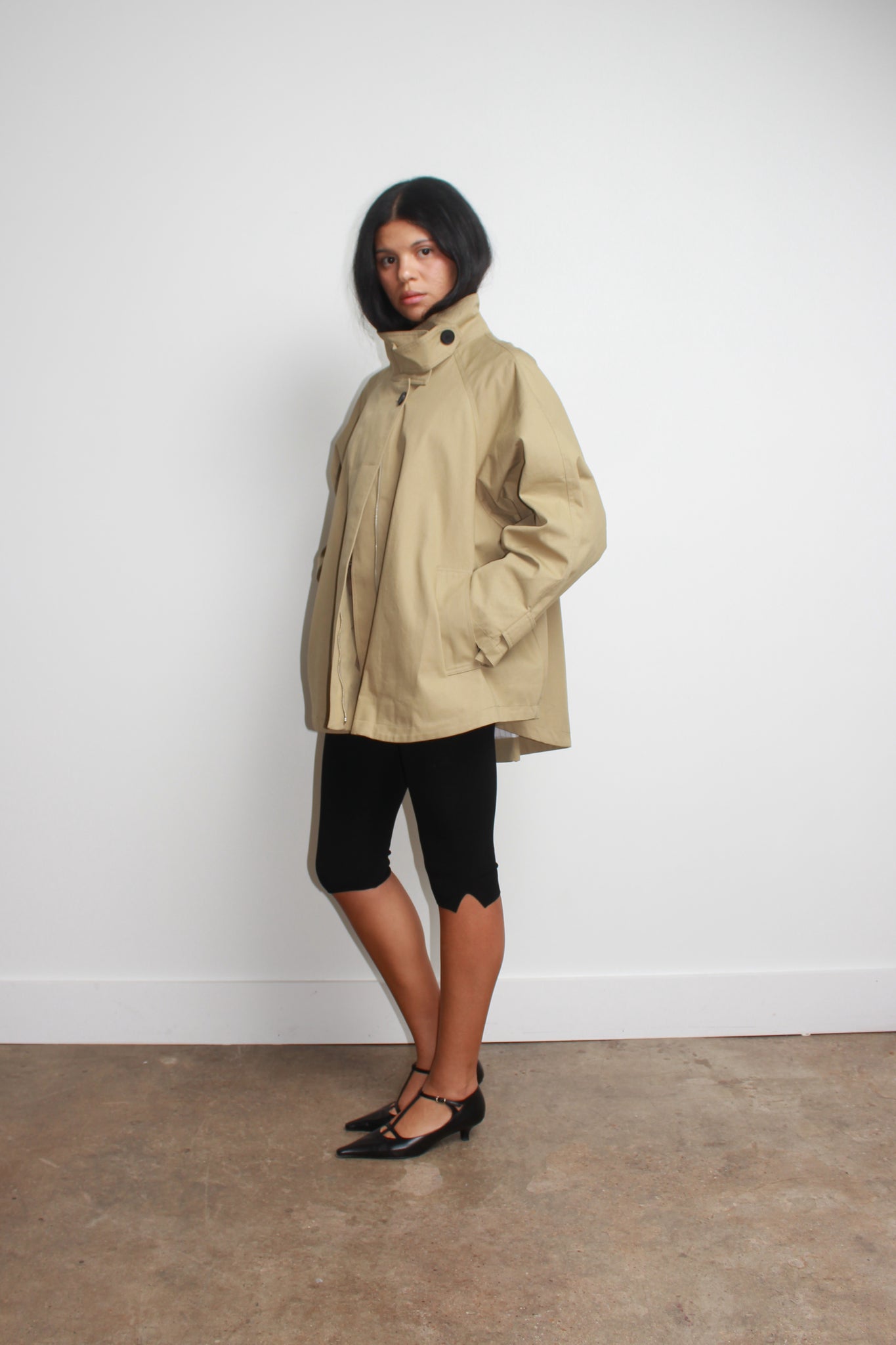 Oversized Volume Short Trench Coat