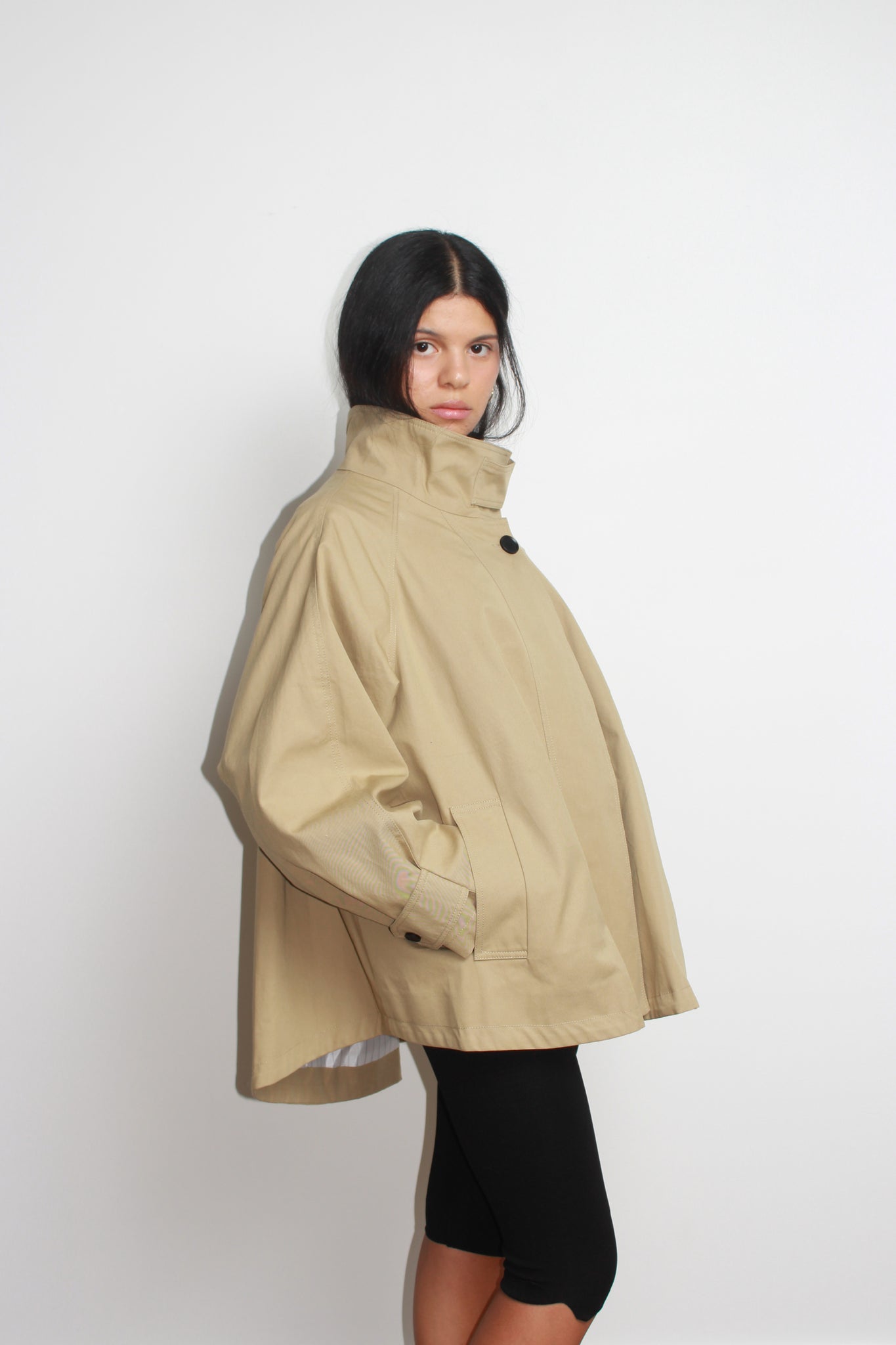 Oversized Volume Short Trench Coat