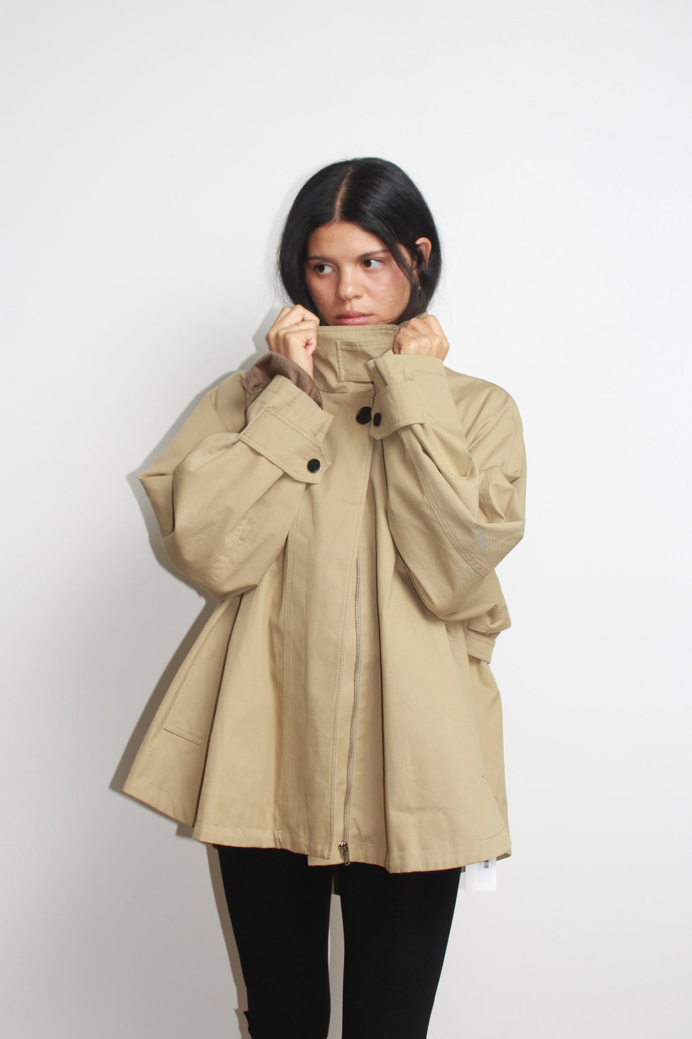 Oversized Volume Short Trench Coat