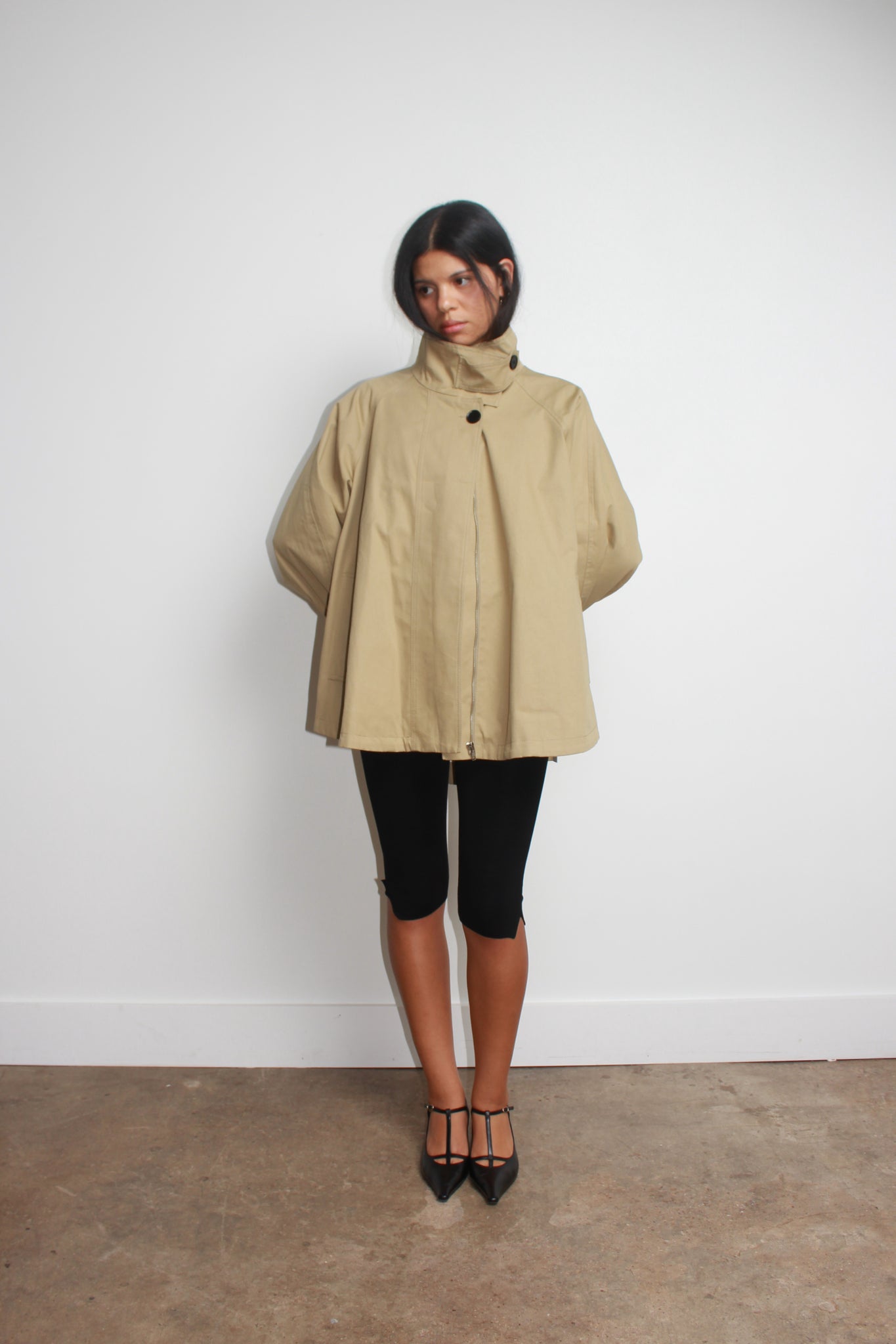 Oversized Volume Short Trench Coat