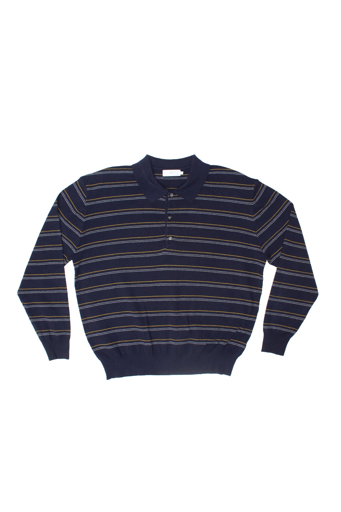 Mono striped polo shirt sweater in Navy