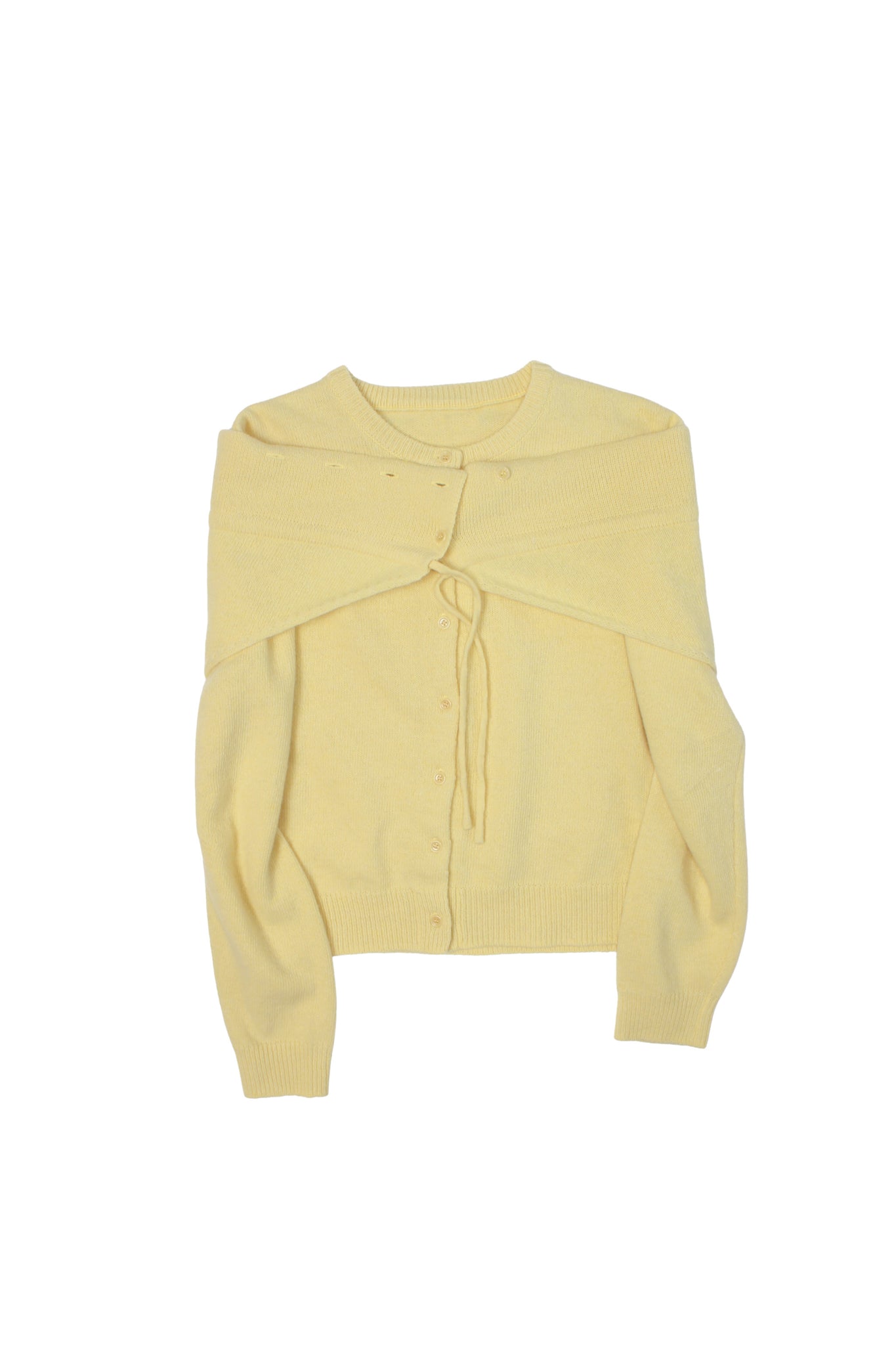 Moh Rounded Cardigan in Lemon