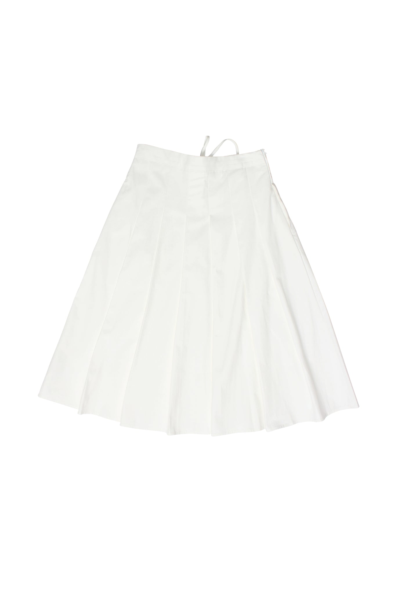 Ribbon Pleats Midi Skirt