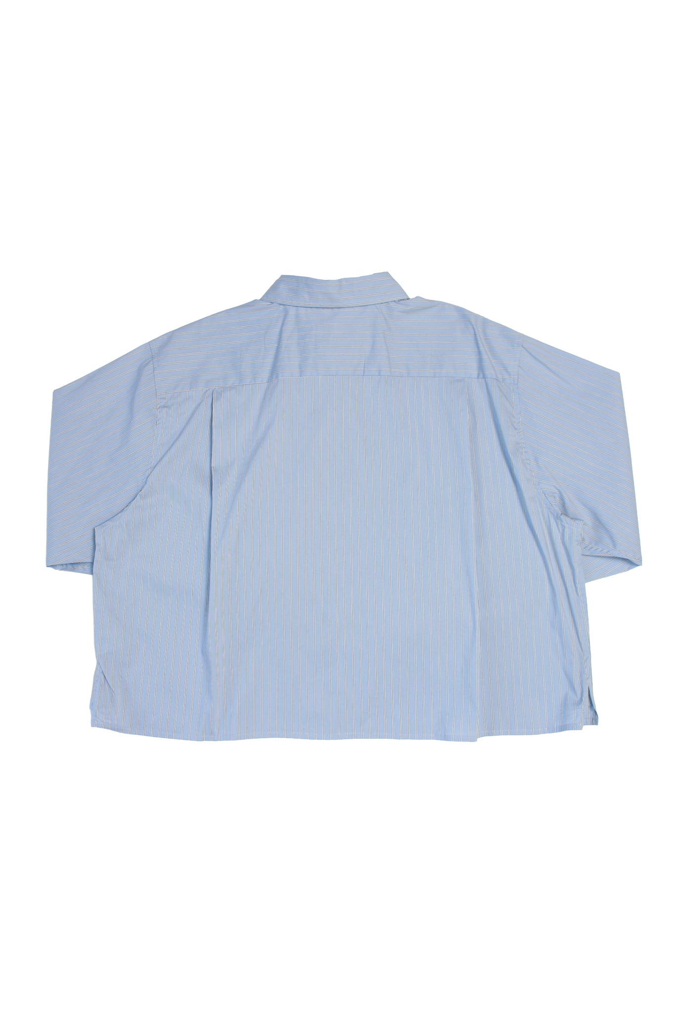Wise Stripe Crop Shirt in Blue