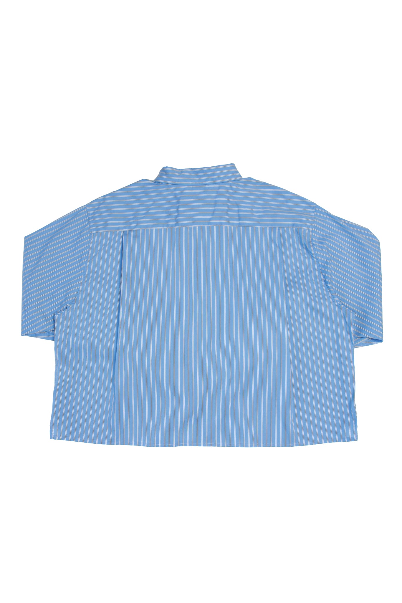 Wise Stripe Crop Shirt in Dark Blue