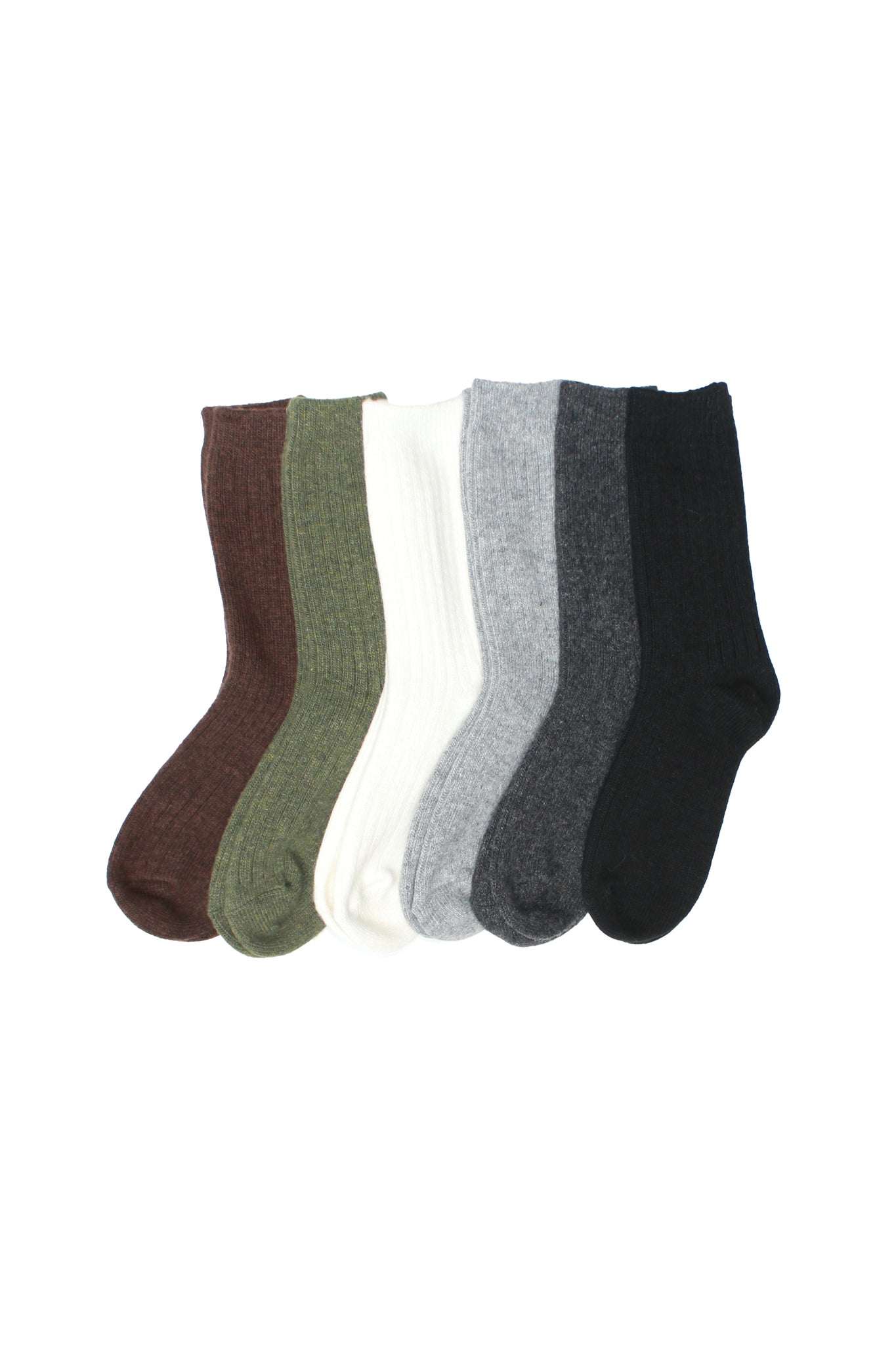 Ribbed Soft Wool Socks (6 Colors)