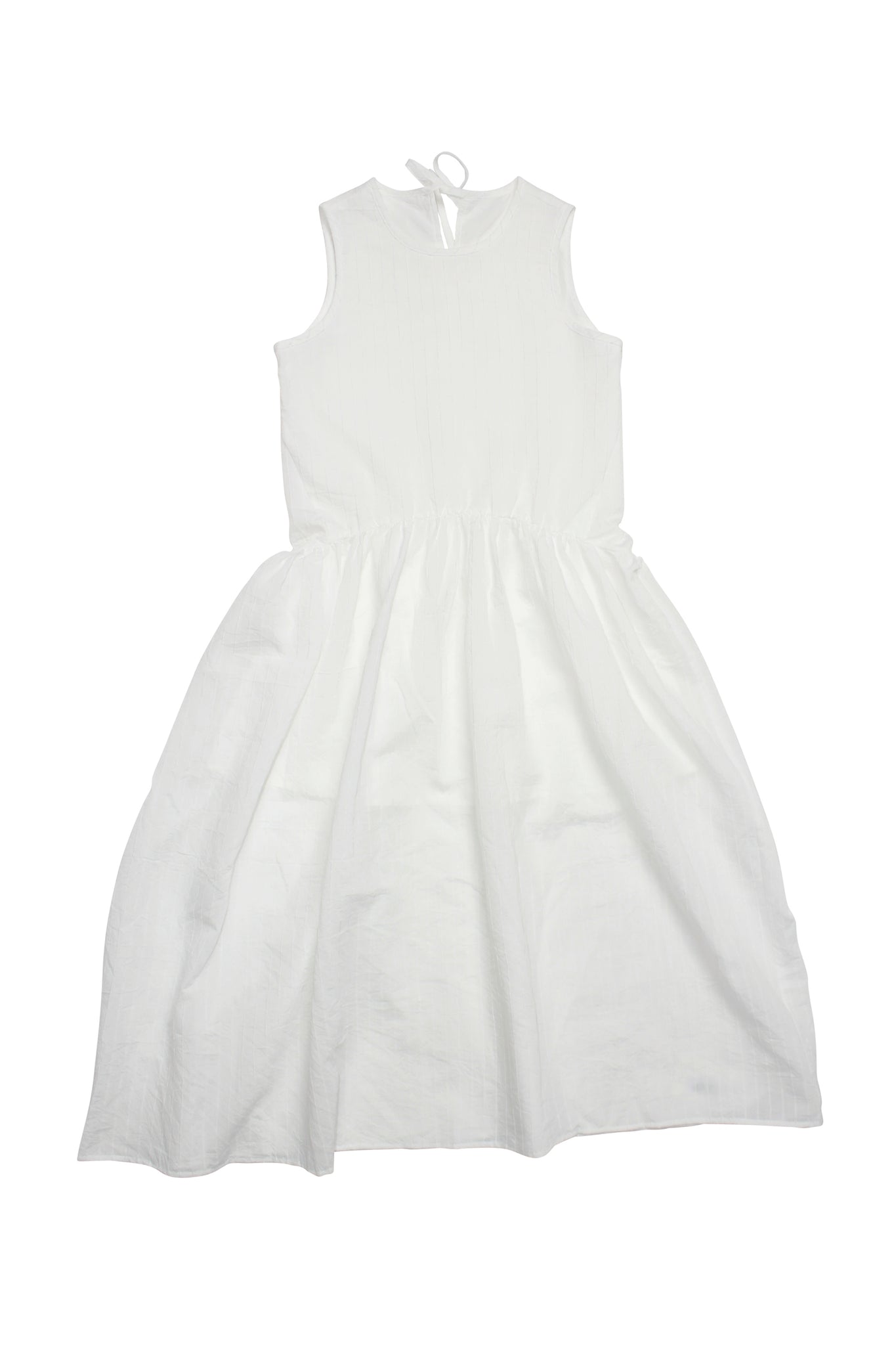 Summer Balloon Skirt Dress in White