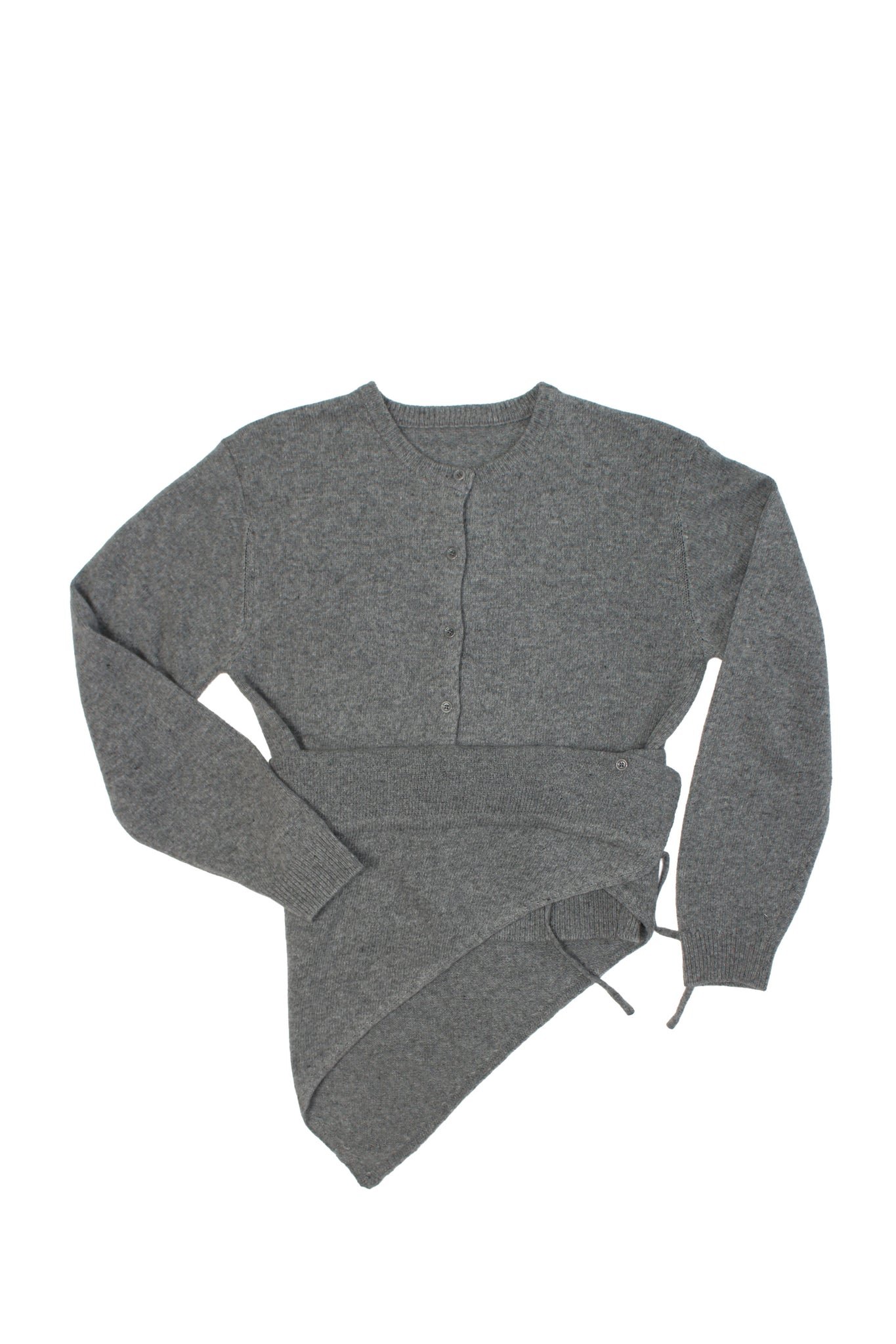Moh Rounded Cardigan in Grey