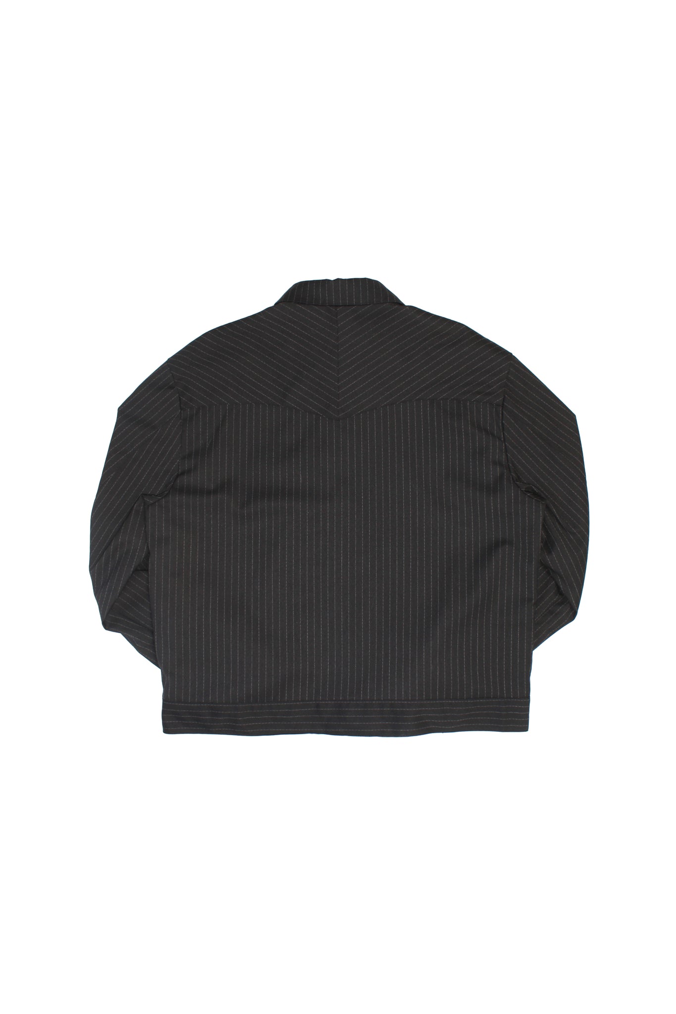 Miles Pin-Stripe Crop Jacket in Black