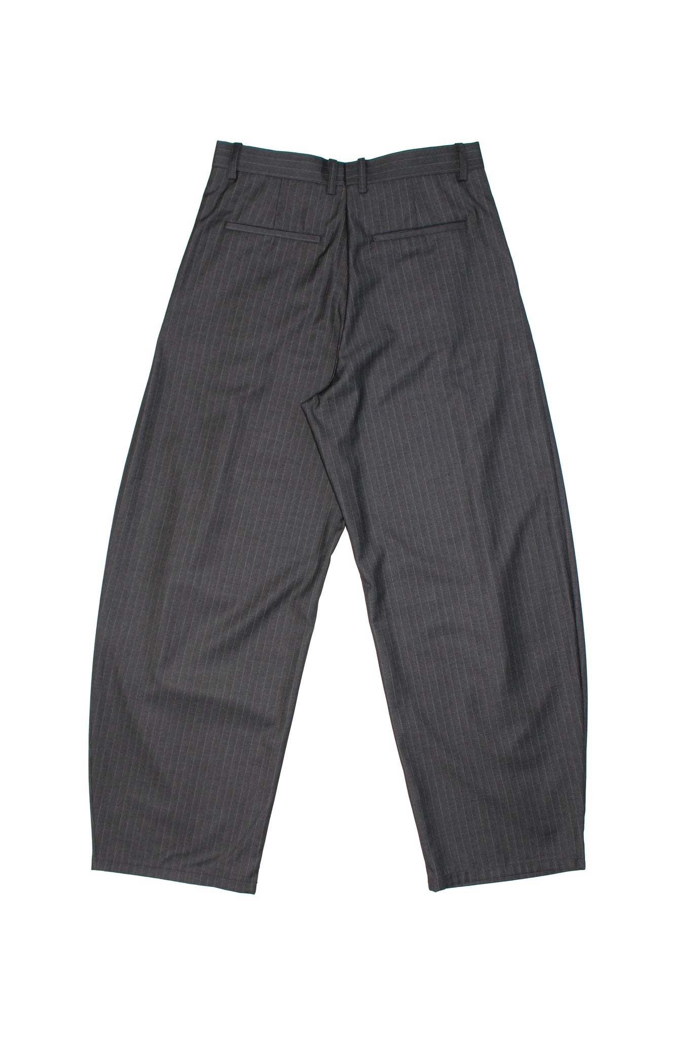 Jenna Pin Stripe Pin-Tuck Trouser in Charcoal