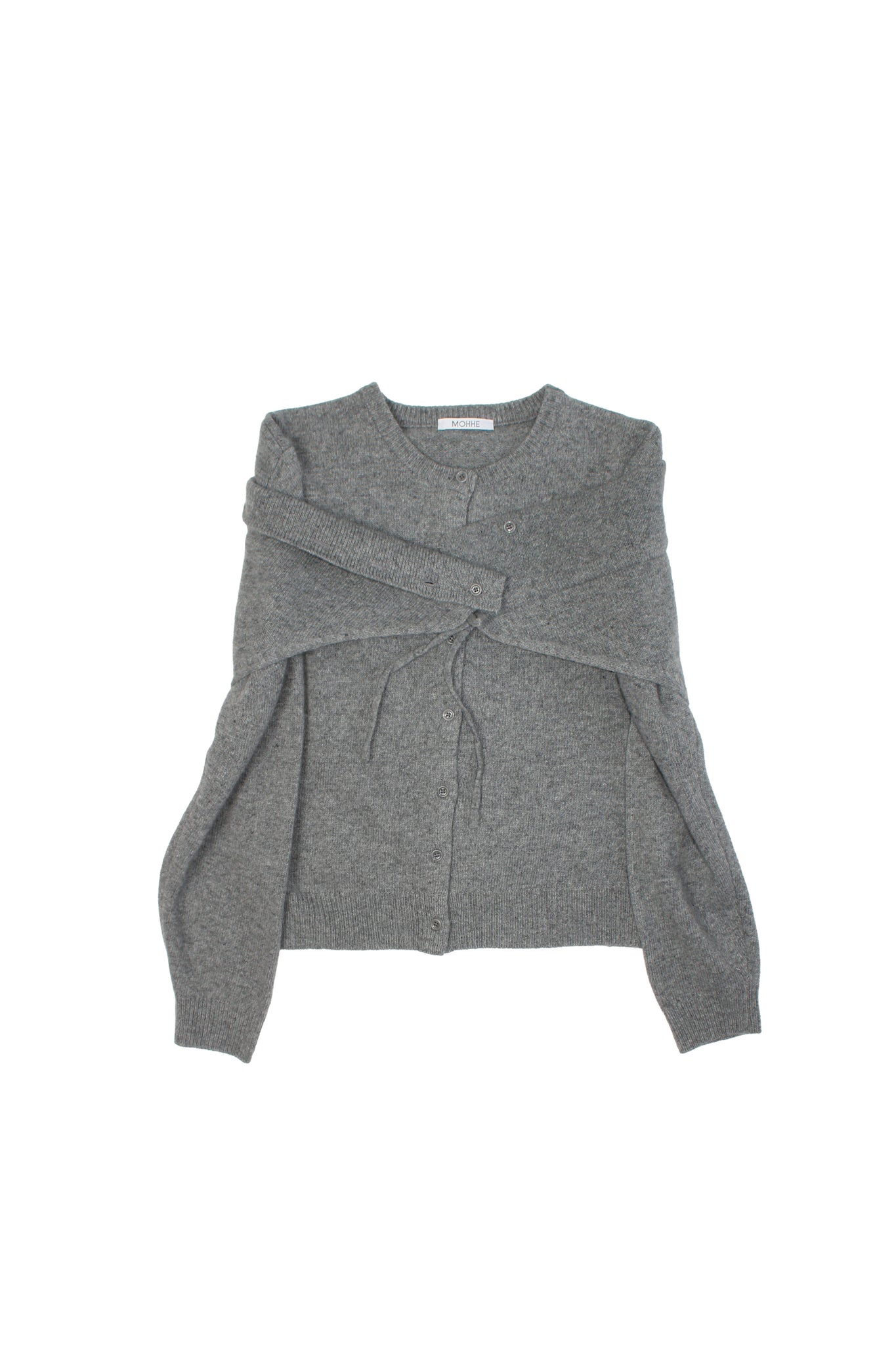 Moh String Cape Scarf in Grey